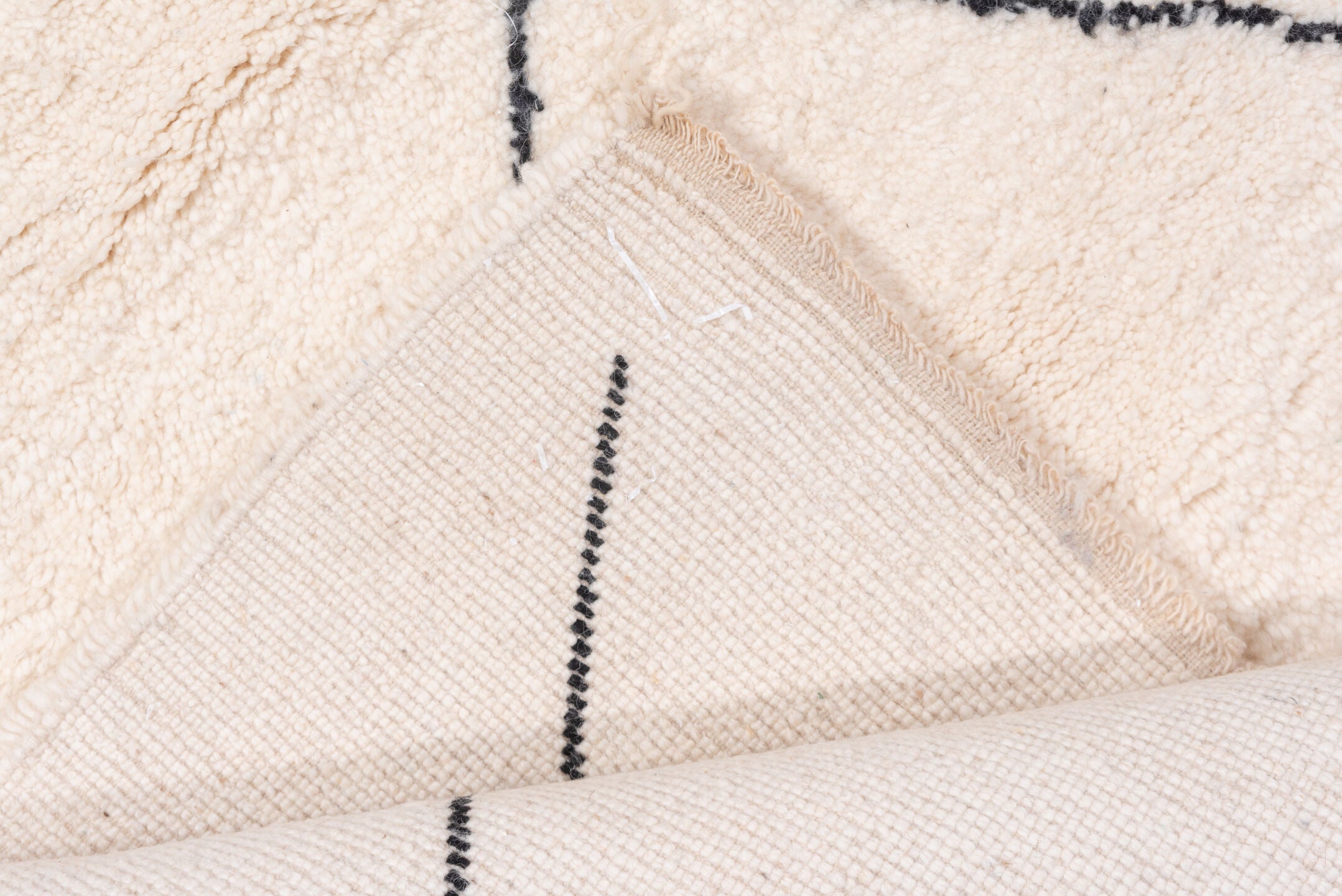 10' x 13' one-of-a-kind handmade vintage Moroccan large size rug. Color palette: ivory, charcoal, cream, gray, black