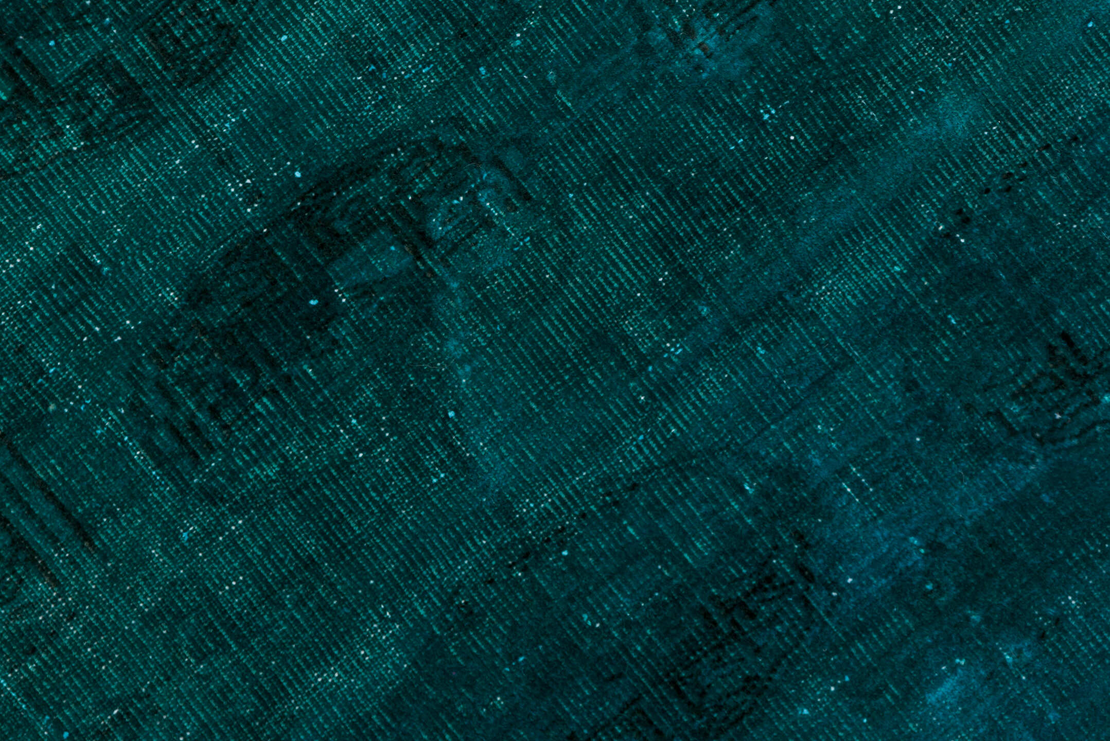 3' x 5' one-of-a-kind handmade antique Overdyed small size rug. Color palette: teal, peacock, charcoal, gray, black
