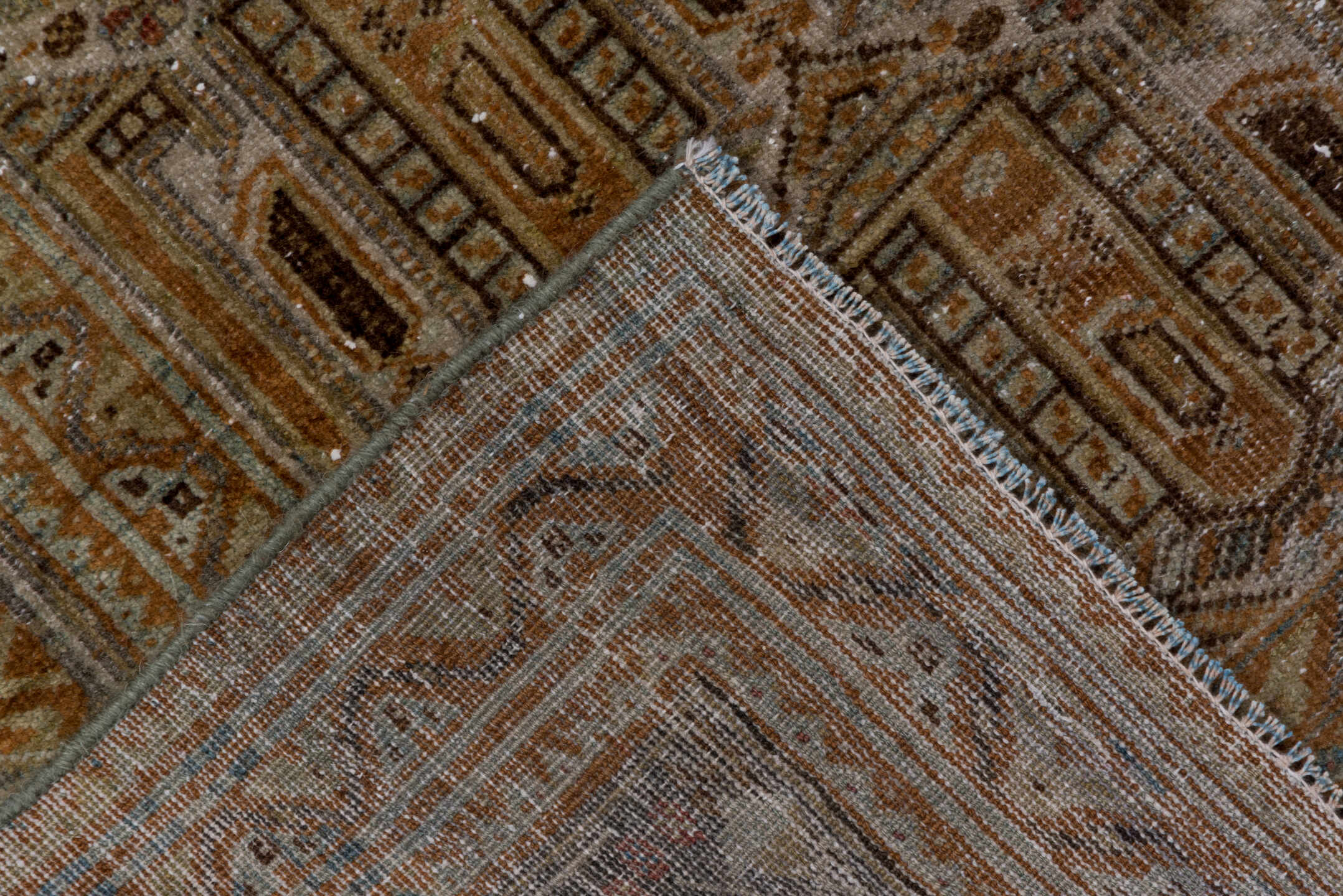 4' x 6' one-of-a-kind handmade vintage Afshar small size rug. Color palette: brown, gray