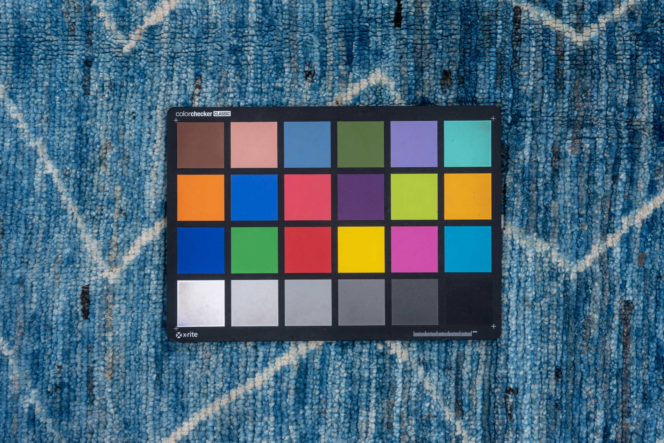 6' x 10' one-of-a-kind handmade vintage Moroccan large size rug. Color palette: arapawa, blue, gray, light blue, light gray