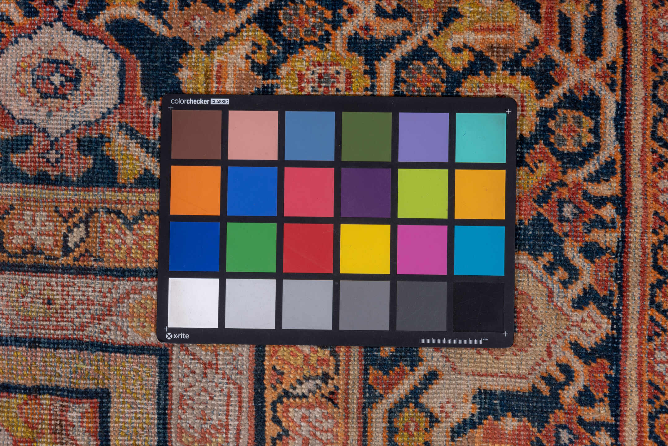 10' x 15' one-of-a-kind handmade vintage Mahal rug. Color palette: blue, brown, fiord, gray, light gray, off-white, pink