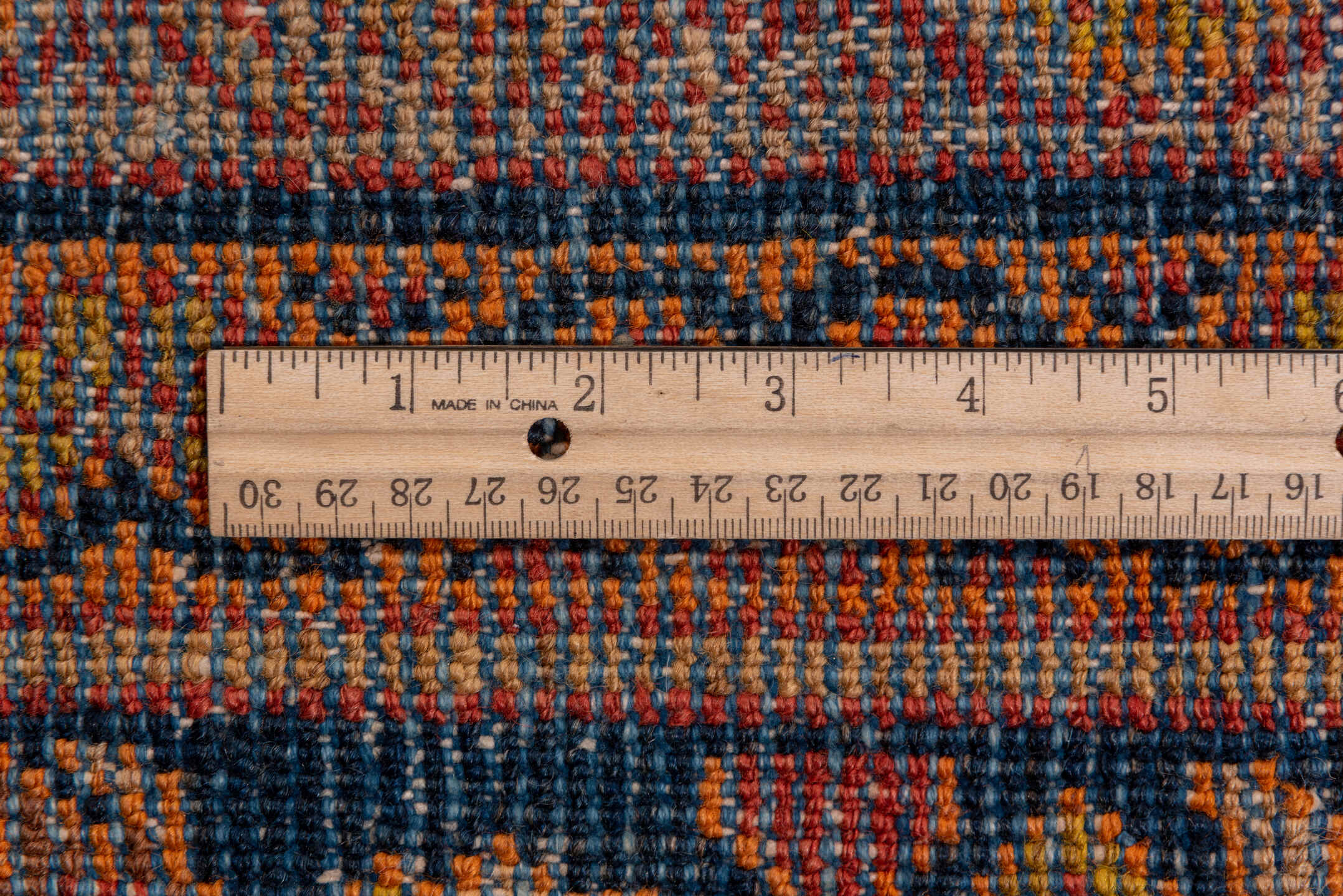 10' x 15' one-of-a-kind handmade antique Mahal rug. Color palette: terra cotta, navy, ivory, rust, gold, camel, sienna