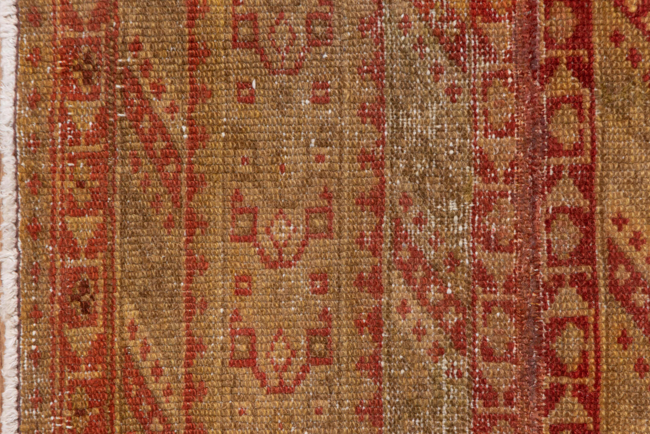 2' x 6' one-of-a-kind handmade vintage Malayer runner rug. Color palette: camel, rust, terra cotta, ivory, sienna, gold