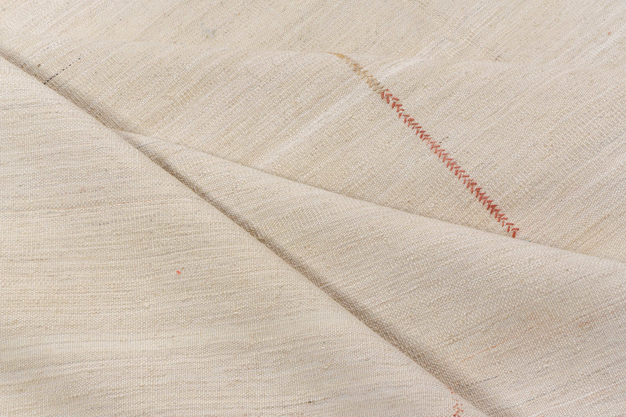 6' x 10' one-of-a-kind handmade vintage Kilim large size rug. Color palette: dark gray, gray, light gray, off-white, pink