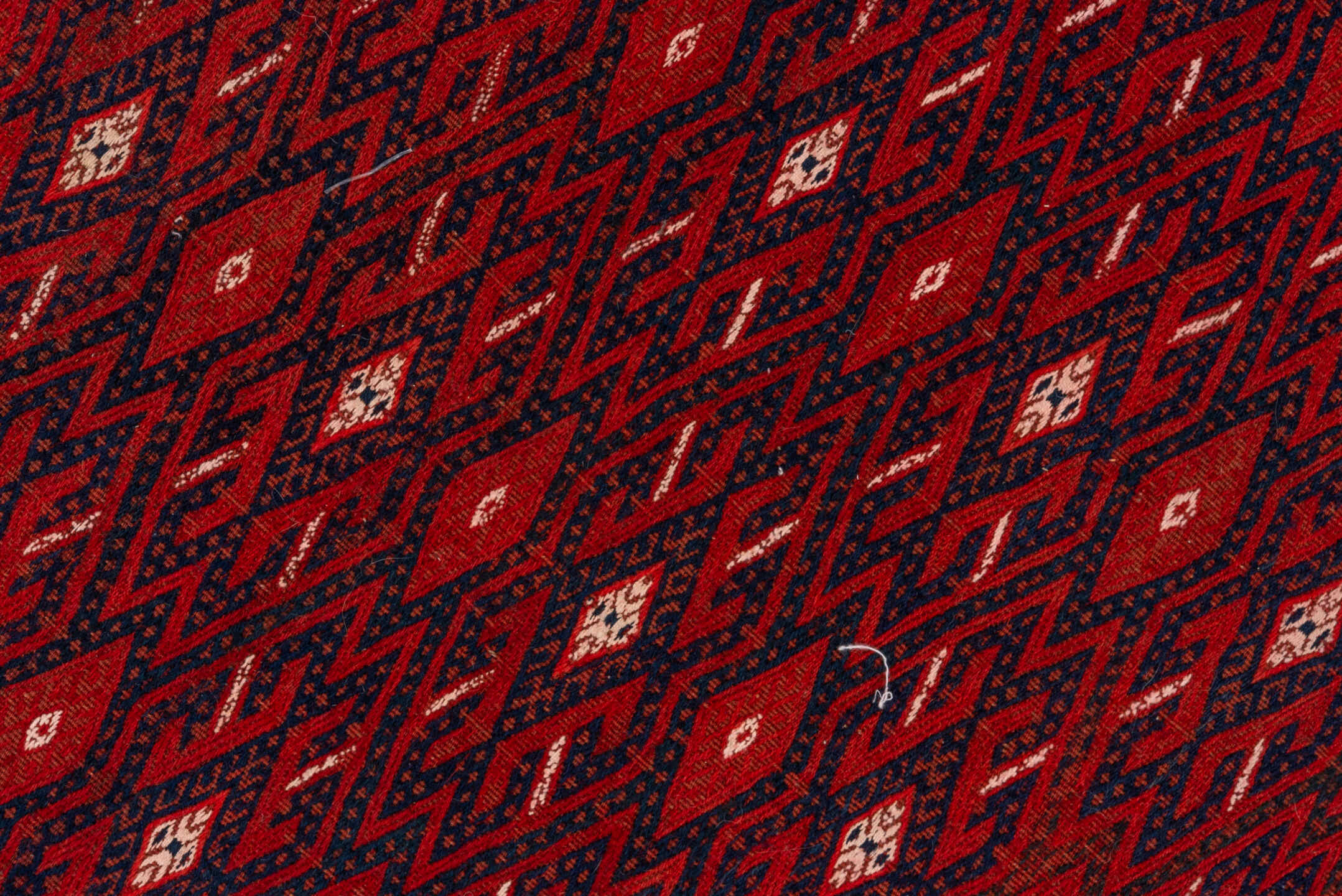 7' x 14' one-of-a-kind handmade vintage Flatweave large size rug. Color palette: rust, crimson, burgundy, indigo, ivory