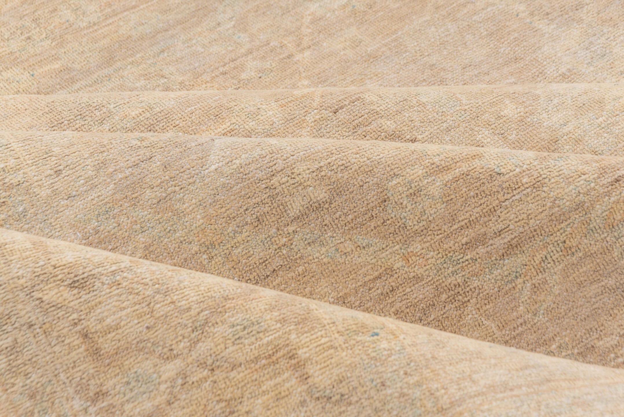 8' x 13' one-of-a-kind handmade vintage Sivas large size rug. Color palette: brown, off-white, orange, gray