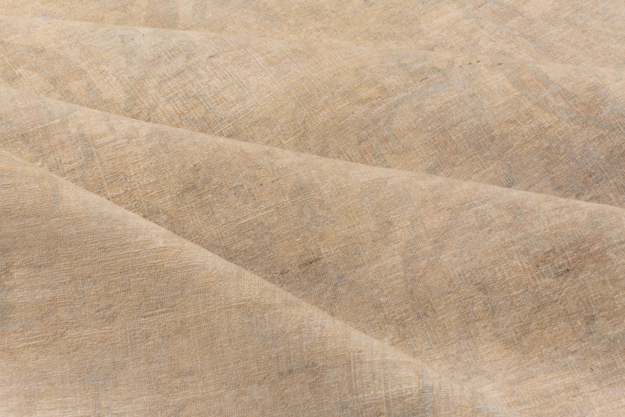 9' x 12' one-of-a-kind handmade vintage Sivas large size rug. Color palette: ivory, taupe, light gray, beige, sand, gray