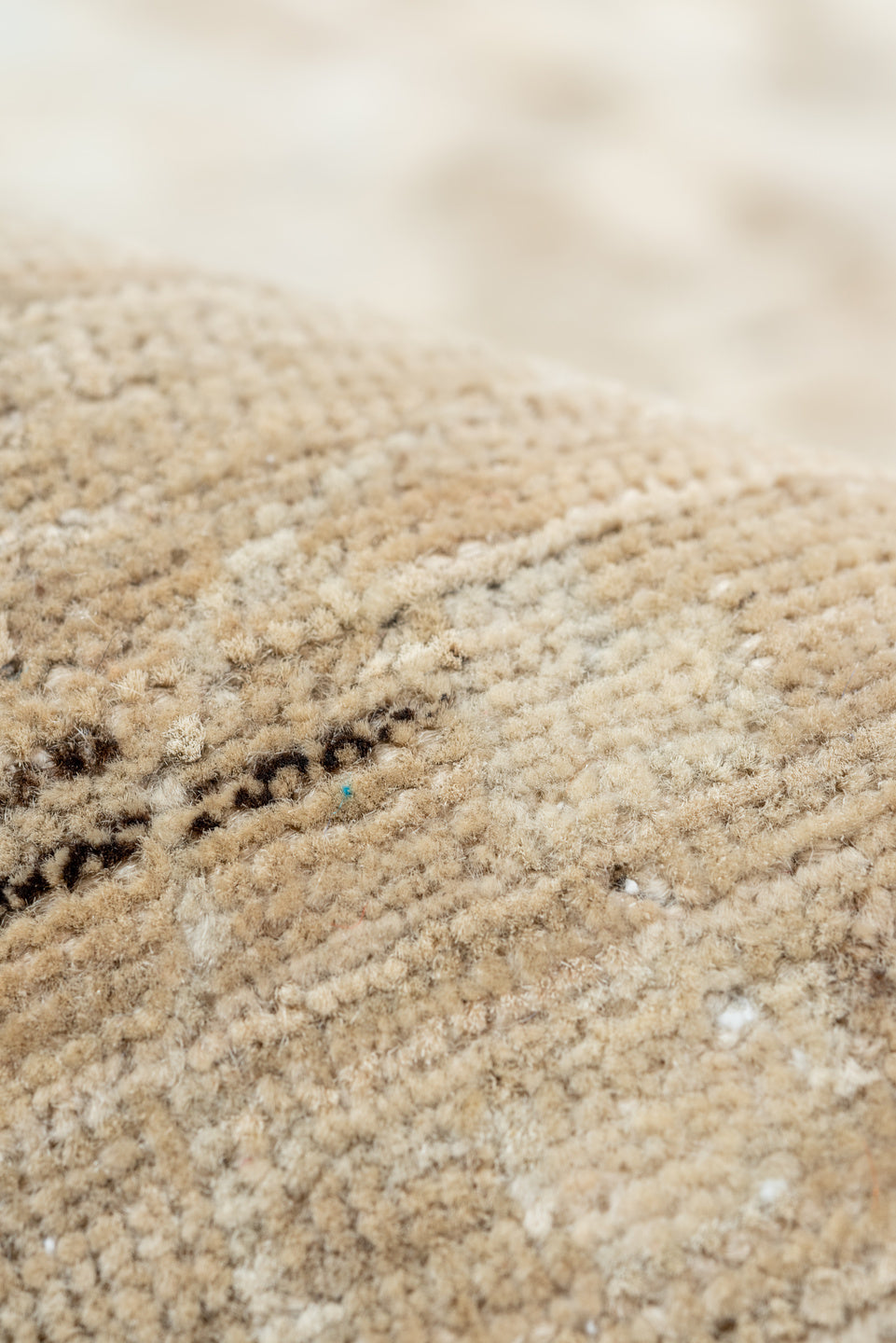 8' x 9' one-of-a-kind handmade vintage Sivas rug. Color palette: brown, gray, light gray, off-white, orange, papaya whip