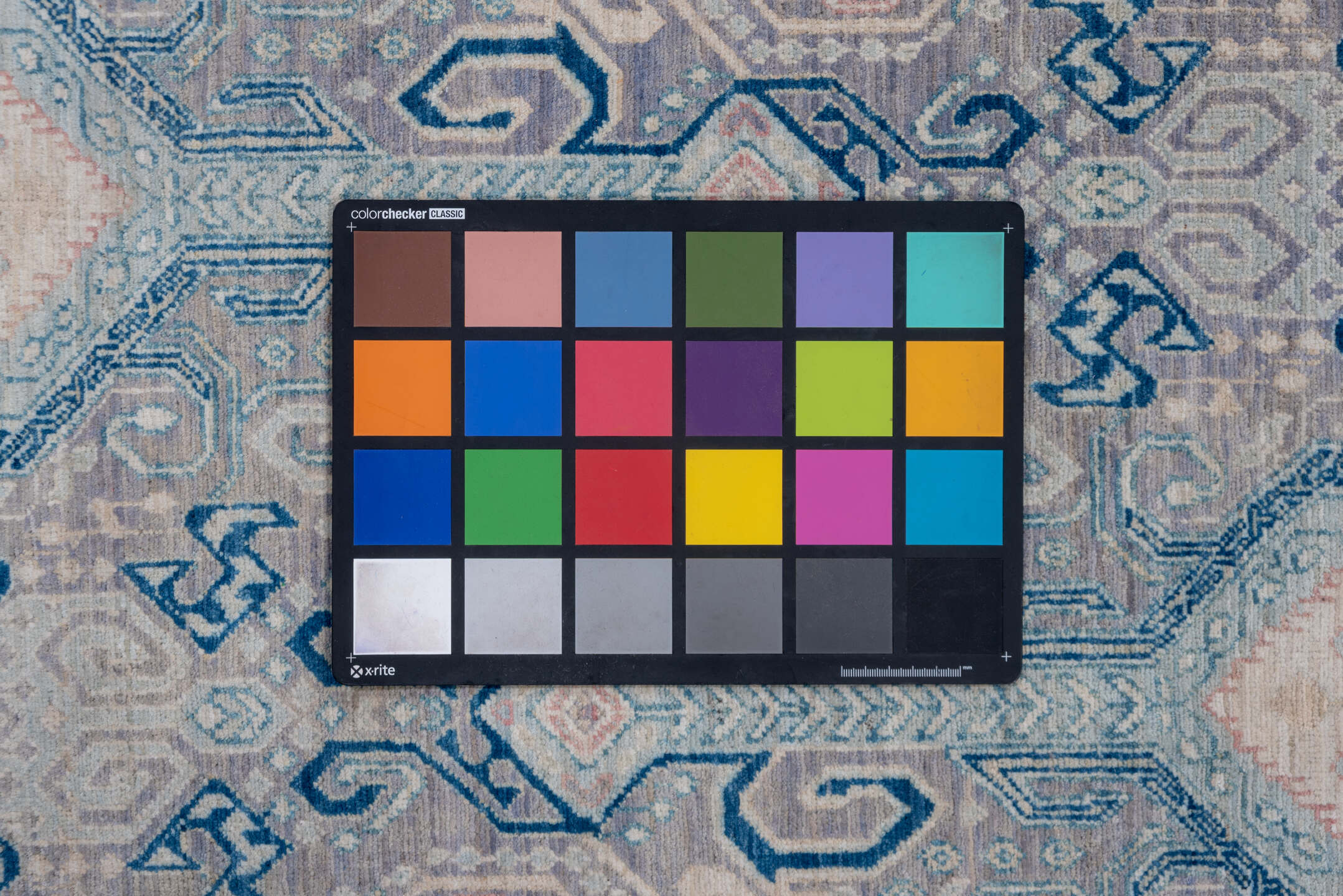10' x 13' one-of-a-kind handmade vintage Afghan large size rug. Color palette: powder blue, ivory, pale lavender, slate