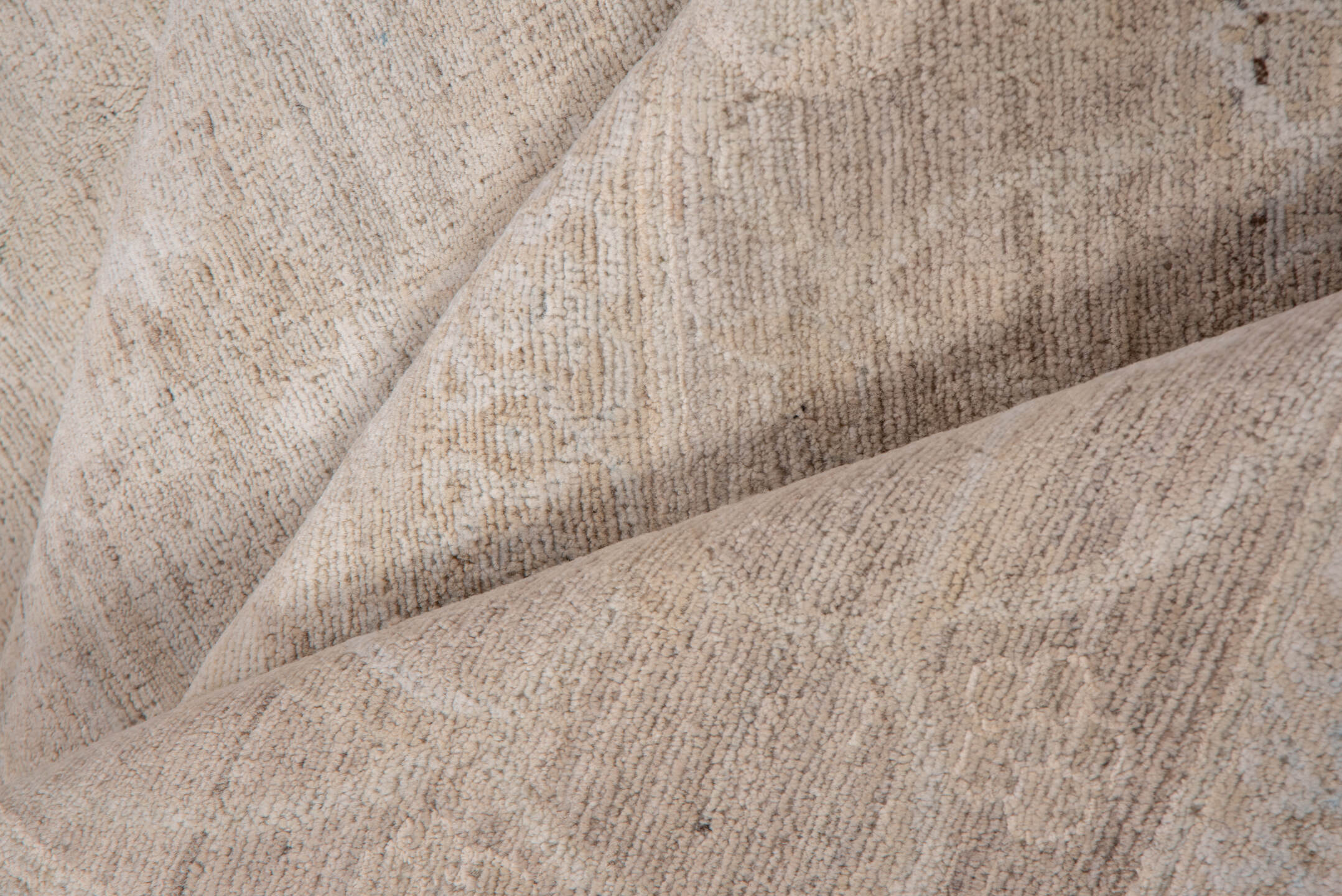 8' x 11' one-of-a-kind handmade vintage Afghan large size rug. Color palette: ivory, beige, cream, taupe, sand, gray