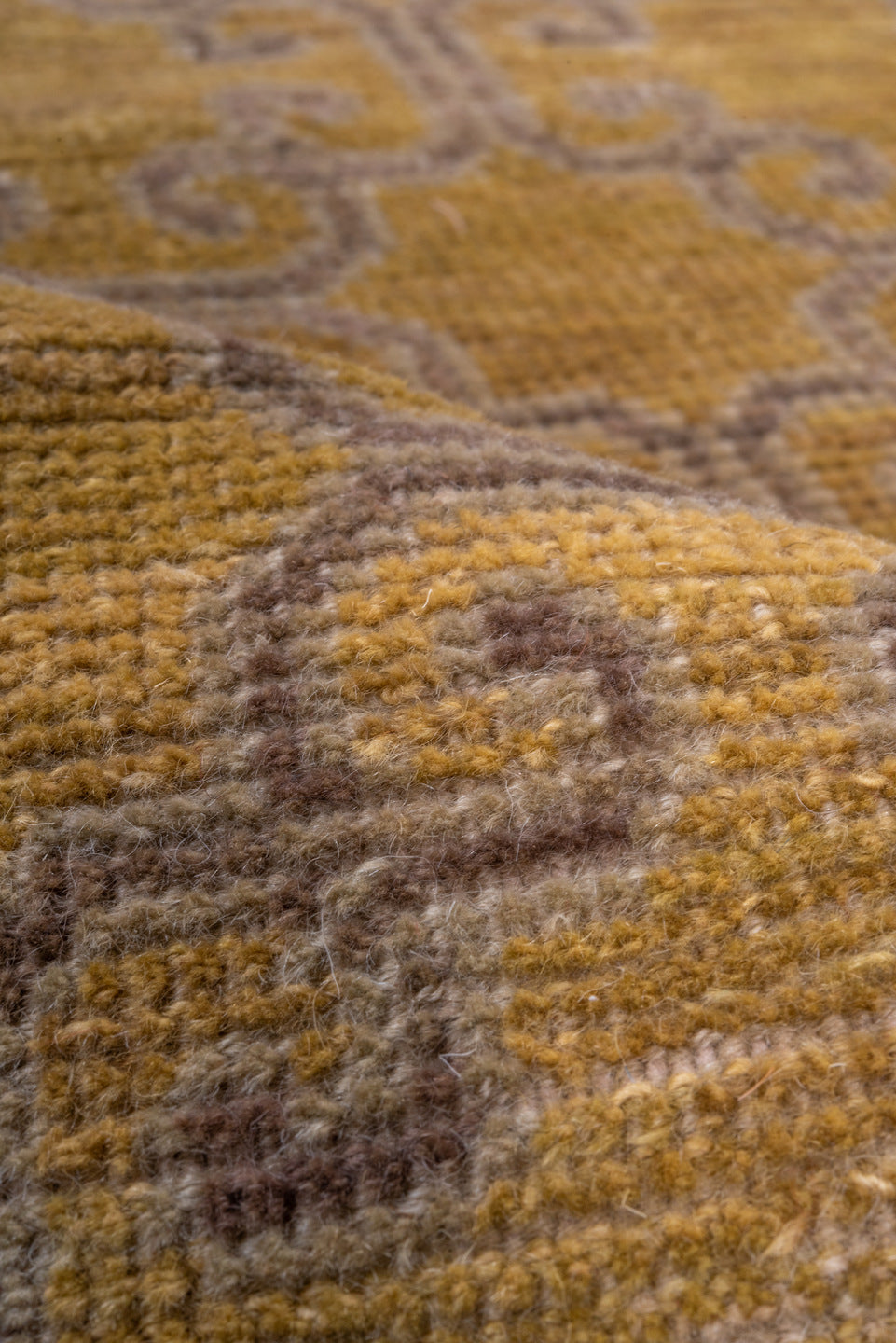2' x 8' one-of-a-kind handmade antique Khotan runner rug. Color palette: gold, camel, taupe, ivory, beige, gray