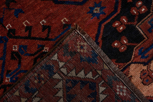 Antique Afghan Area Rug (6' x 7')