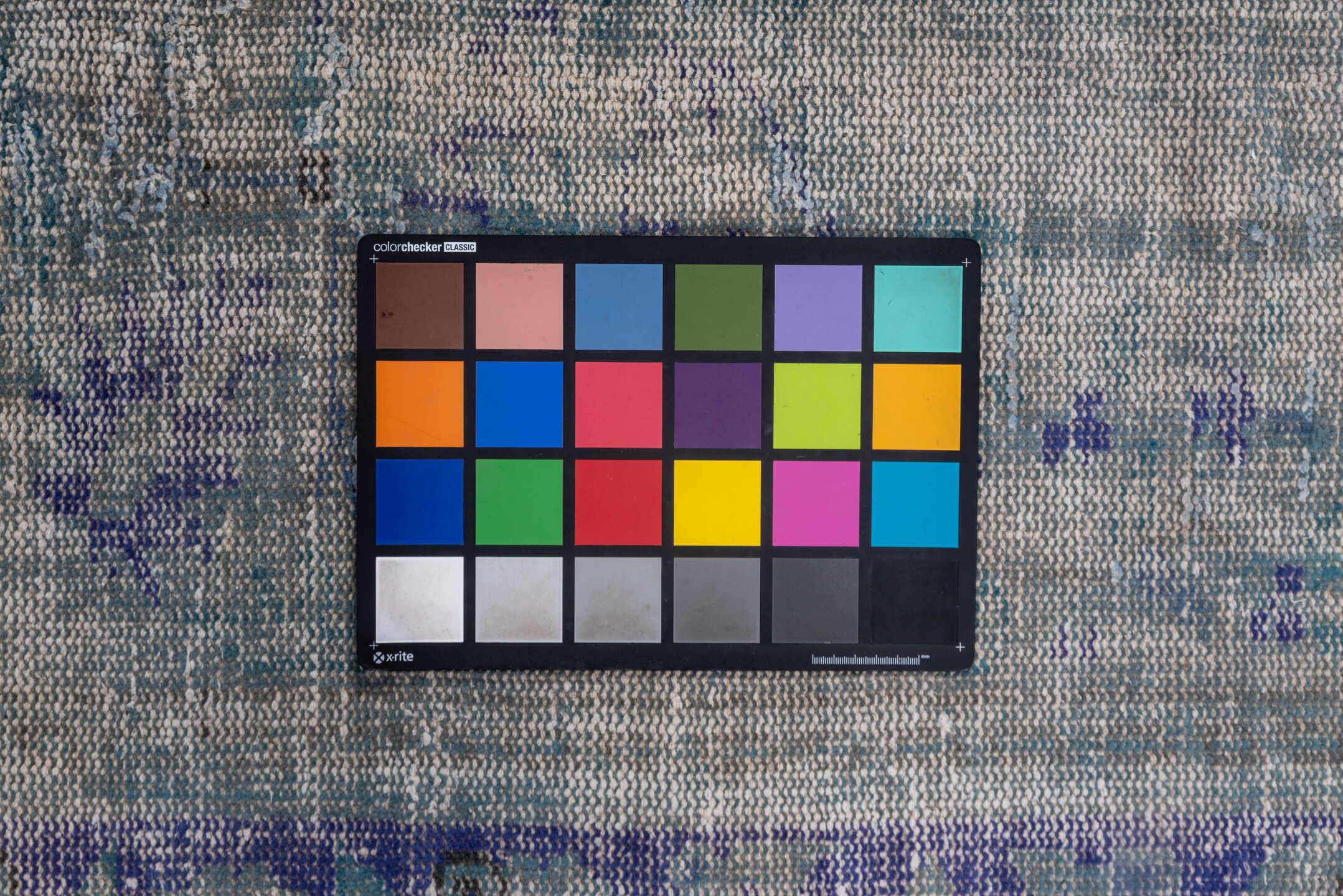 6' x 9' one-of-a-kind handmade vintage Sparta medium size rug. Color palette: blue, gray, light gray, off-white, silver