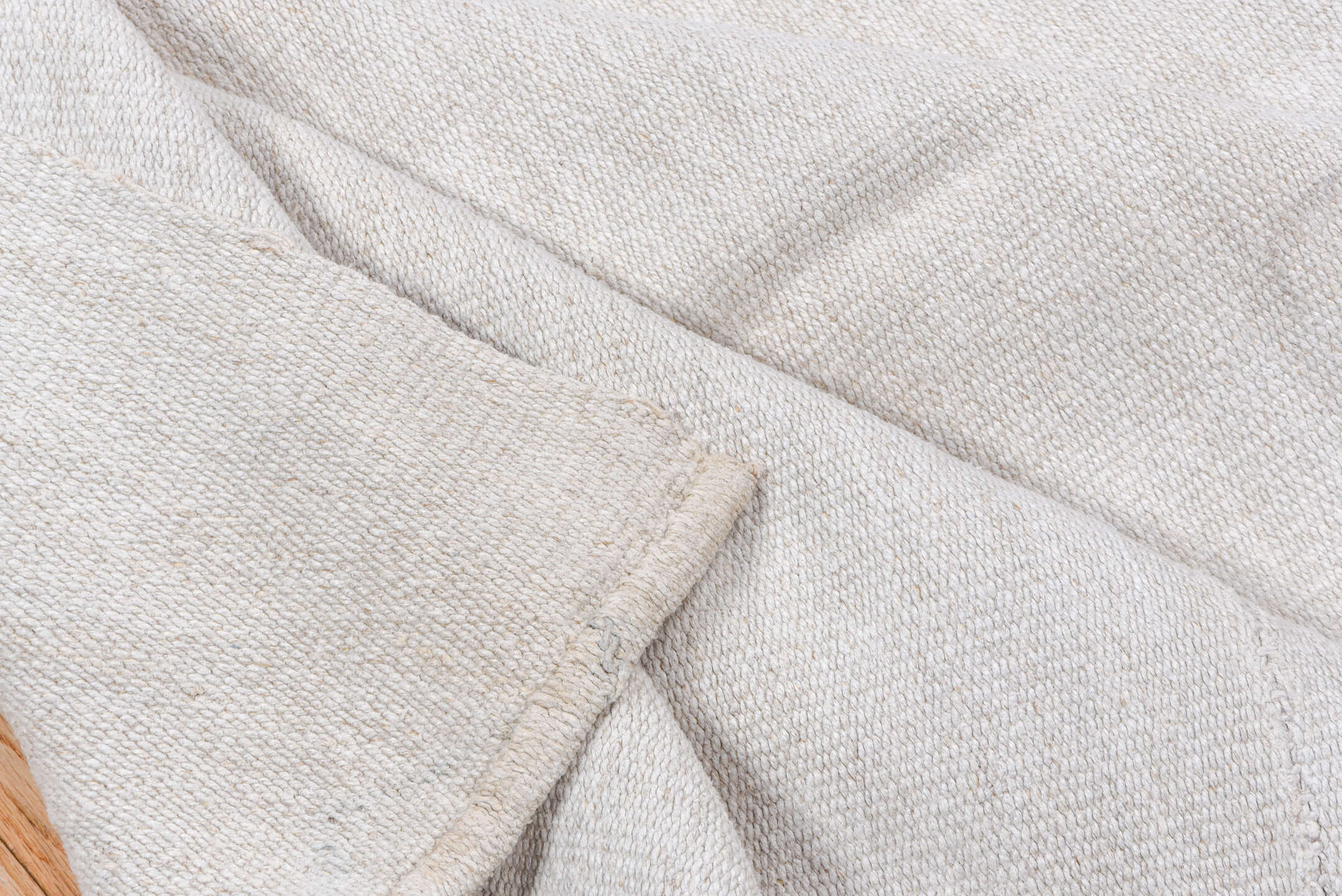 7' x 8' one-of-a-kind handmade vintage Hemp Kilim rug. Color palette: brown, gainsboro, gray, light gray, off-white, pink