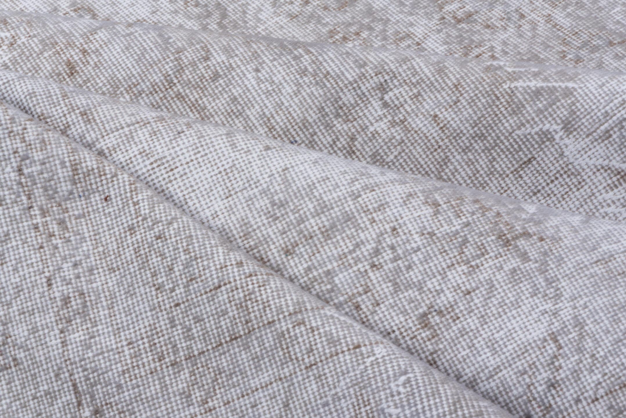 8' x 11' one-of-a-kind handmade vintage Sparta large size rug. Color palette: ivory, taupe, greige, stone, light gray, beige