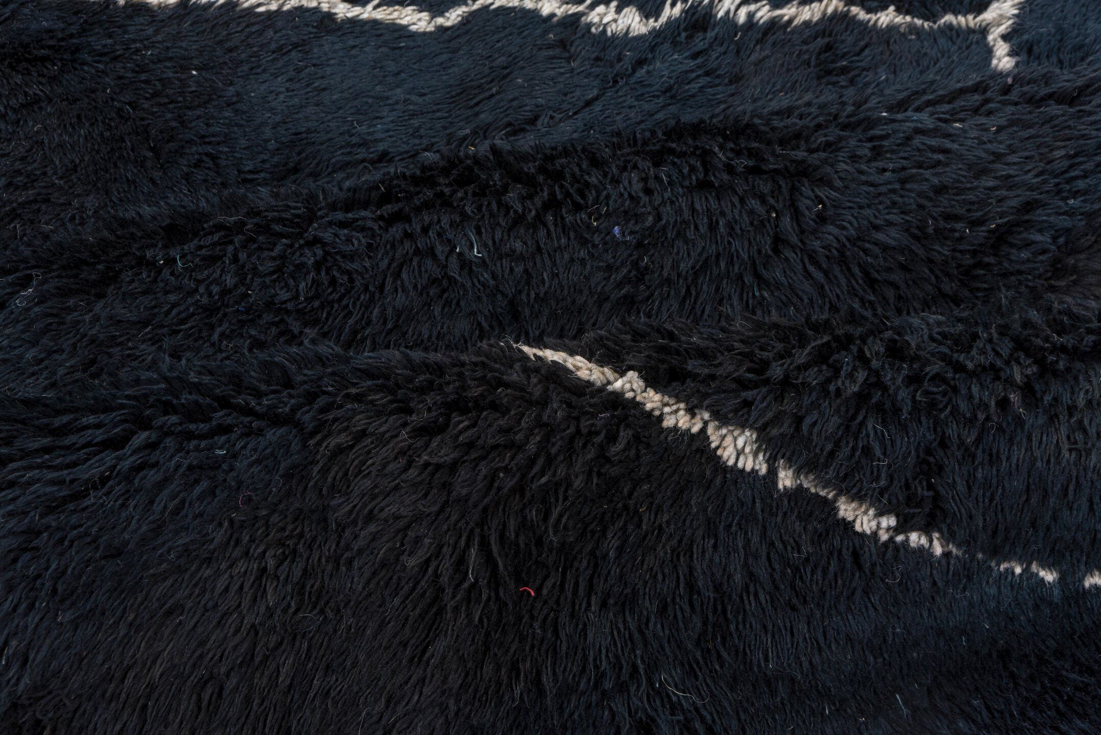 9' x 12' one-of-a-kind handmade vintage Moroccan large size rug. Color palette: charcoal, ivory, slate, taupe, gray, black