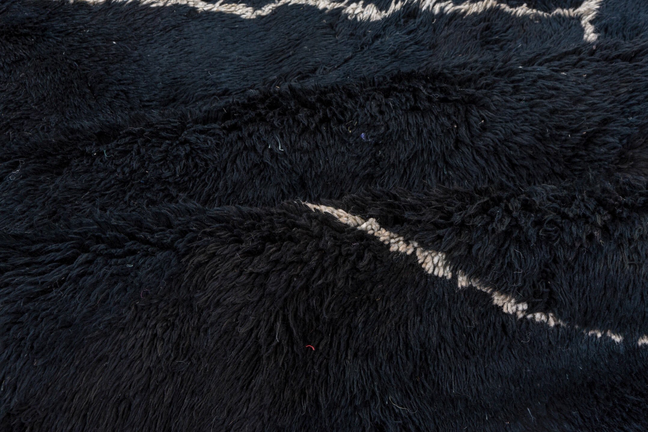 9' x 12' one-of-a-kind handmade vintage Moroccan large size rug. Color palette: charcoal, ivory, slate, taupe, gray, black