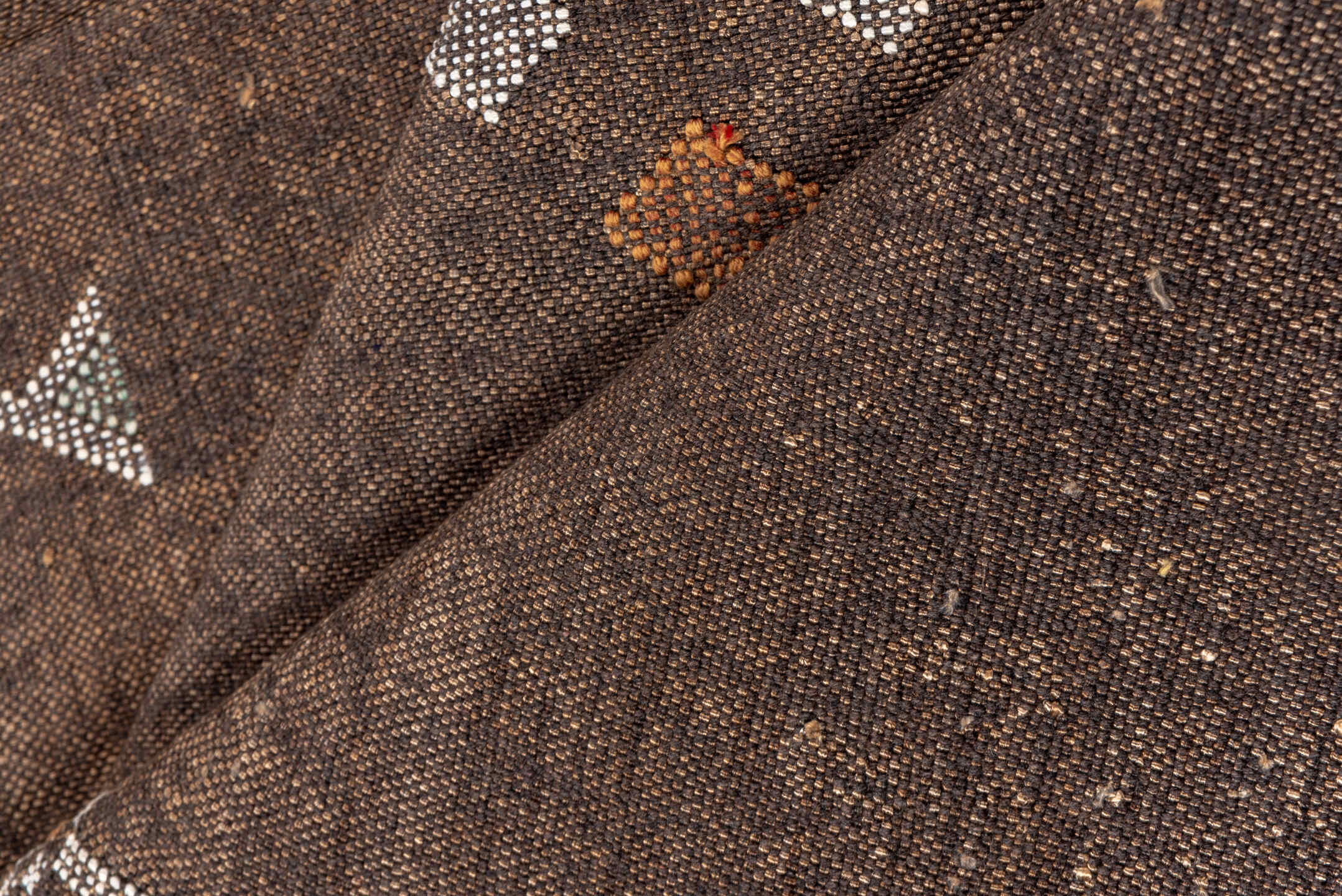 5' x 8' one-of-a-kind handmade vintage Cactus Kilim medium size rug. Color palette: black, brown, dark gray, gray