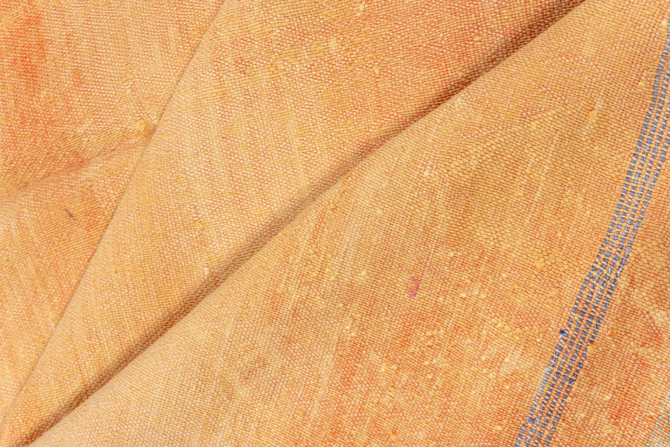 6' x 8' one-of-a-kind handmade vintage Cactus Kilim medium size rug. Color palette: brown, burlywood, off-white, orange