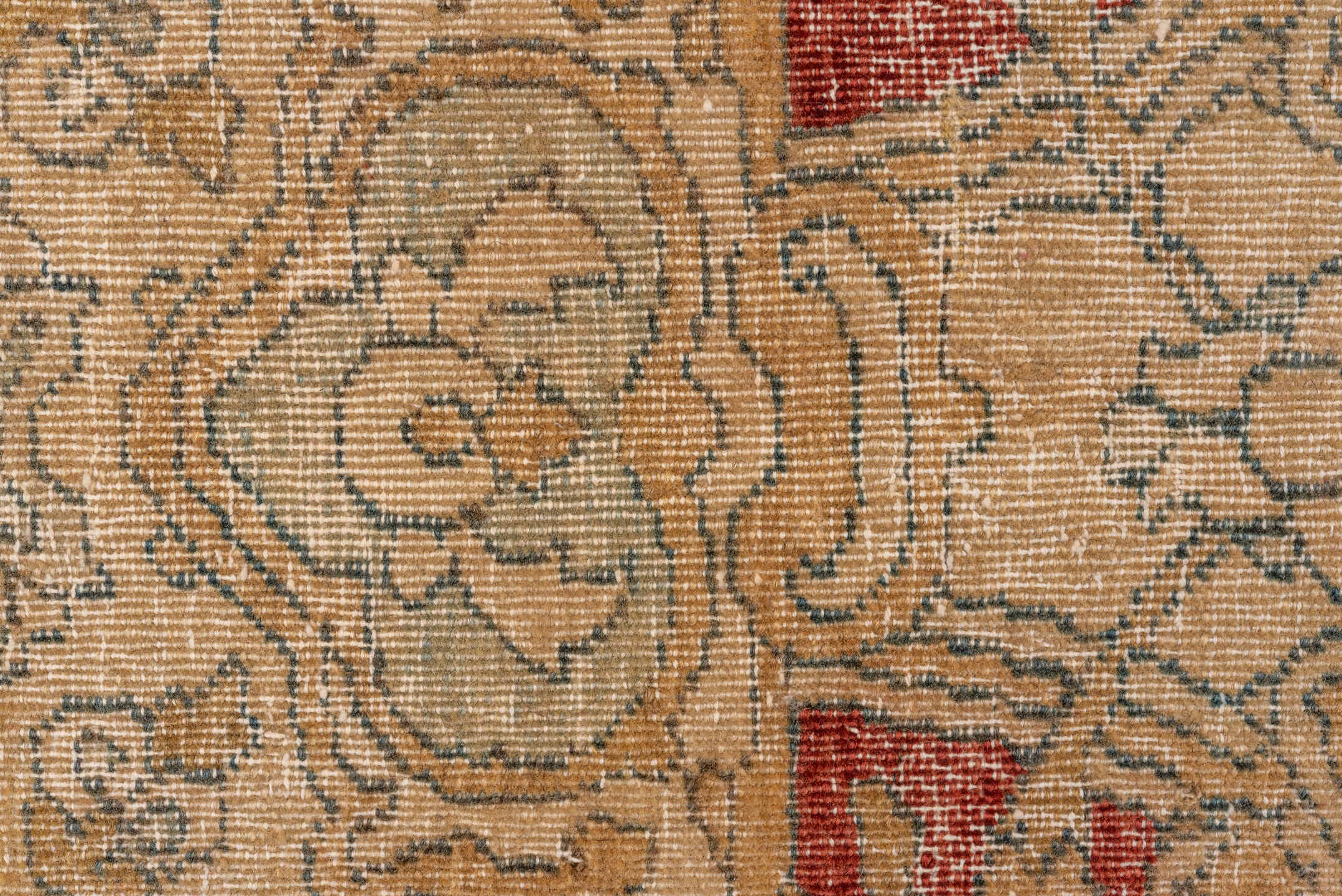 11' x 15' one-of-a-kind handmade vintage Isfahan oversize rug. Color palette: brown, gray, off-white, orange, pink, red