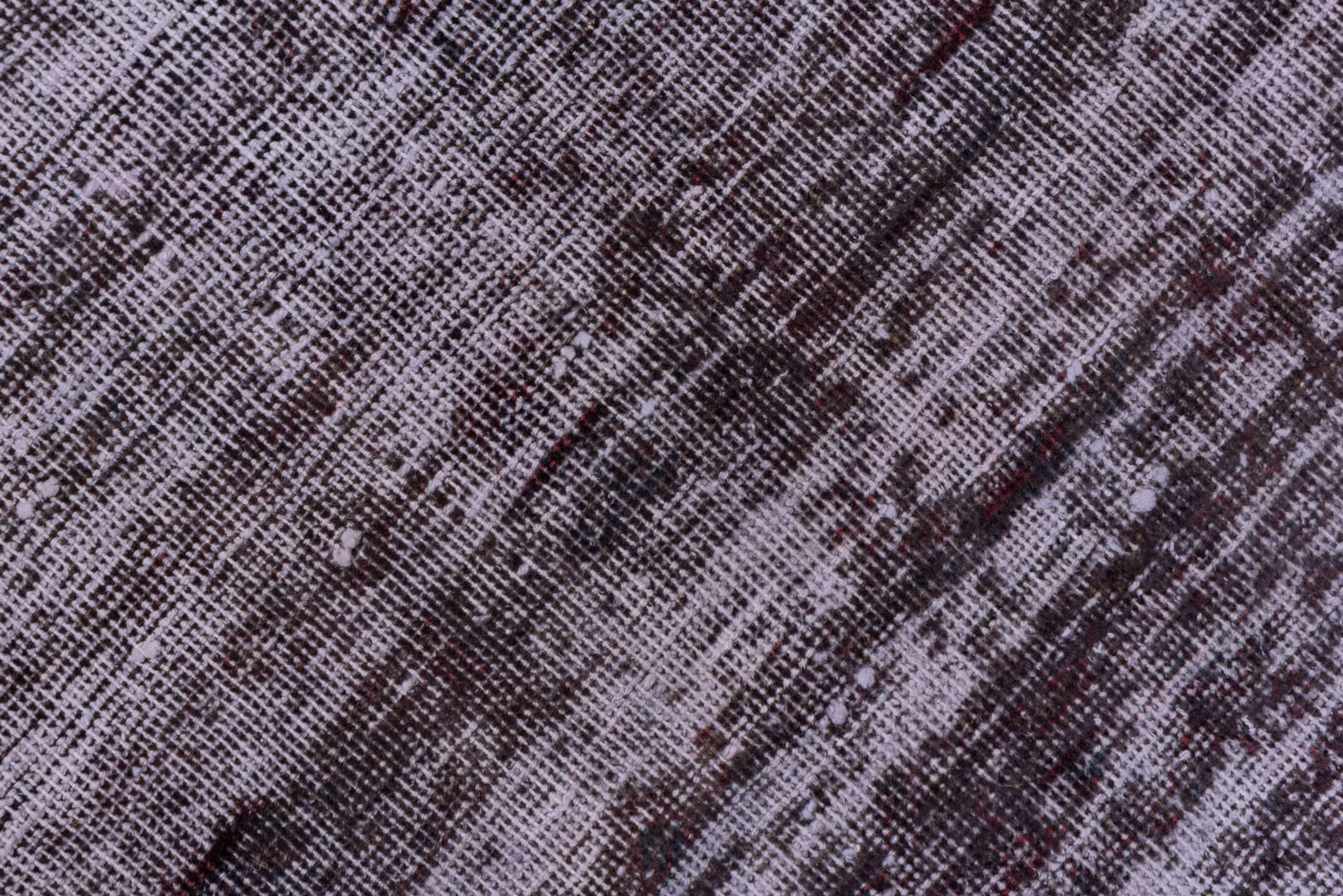 6' x 9' one-of-a-kind handmade vintage Overdyed medium size rug. Color palette: lavender, charcoal, taupe, mauve, ivory