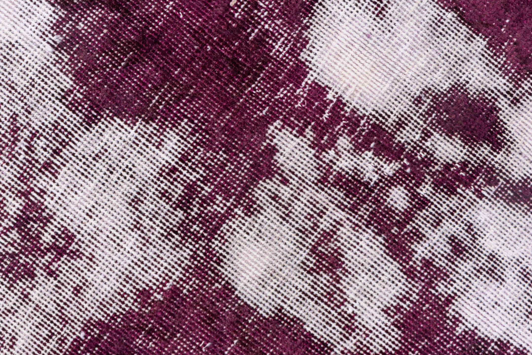 9' x 12' one-of-a-kind handmade vintage Overdyed large size rug. Color palette: ivory, plum, rose, taupe, pink, purple, red