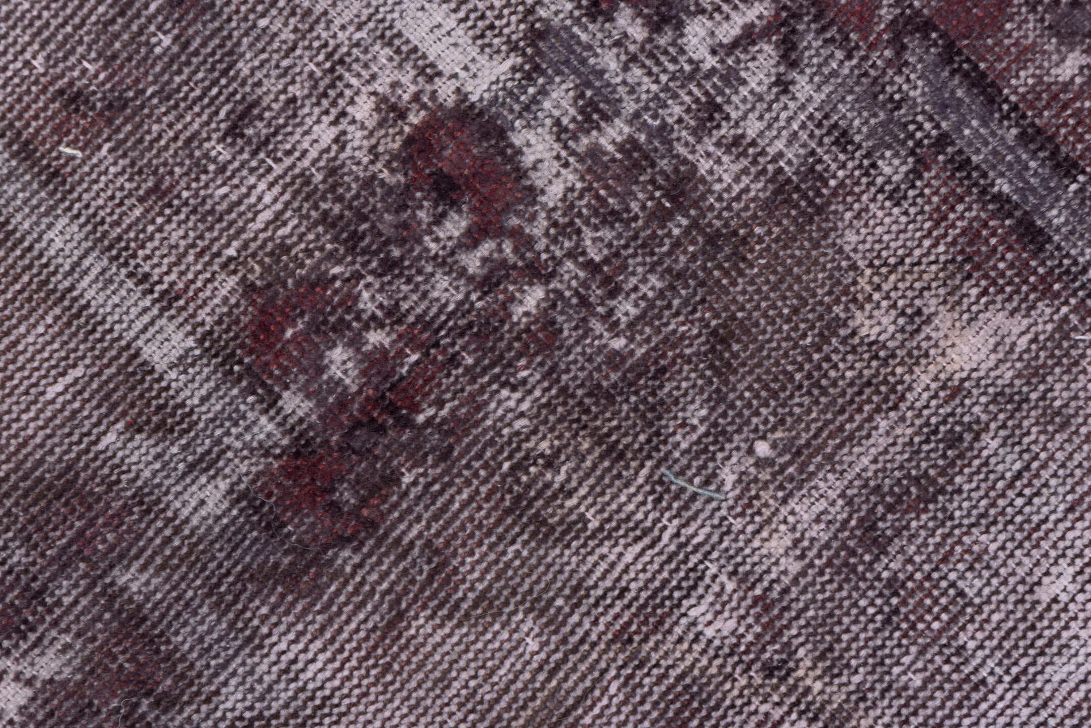4' x 5' one-of-a-kind handmade vintage Distressed small size rug. Color palette: taupe, mauve, charcoal, rose, ivory, beige