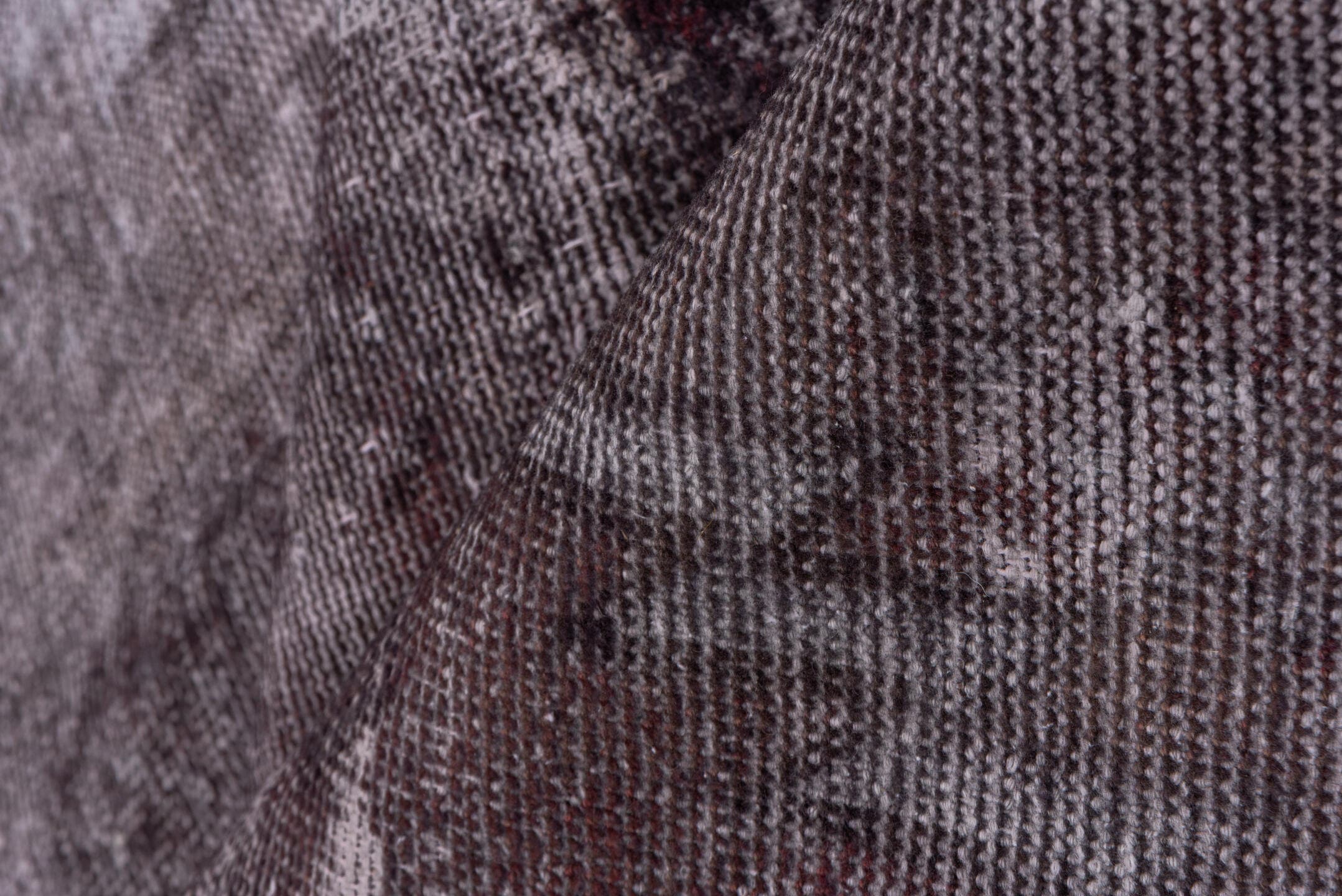 4' x 5' one-of-a-kind handmade vintage Distressed small size rug. Color palette: taupe, mauve, charcoal, rose, ivory, beige