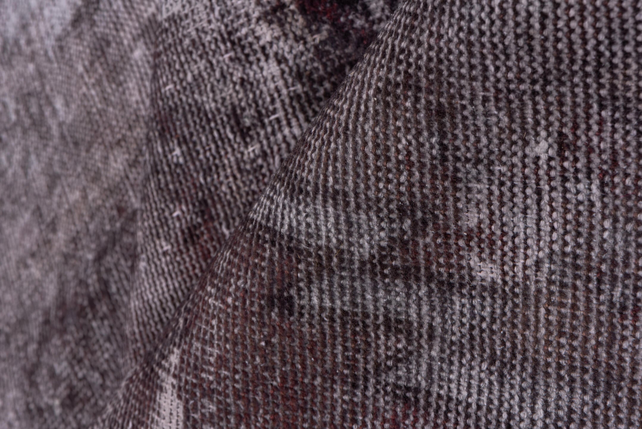 4' x 5' one-of-a-kind handmade vintage Distressed small size rug. Color palette: taupe, mauve, charcoal, rose, ivory, beige