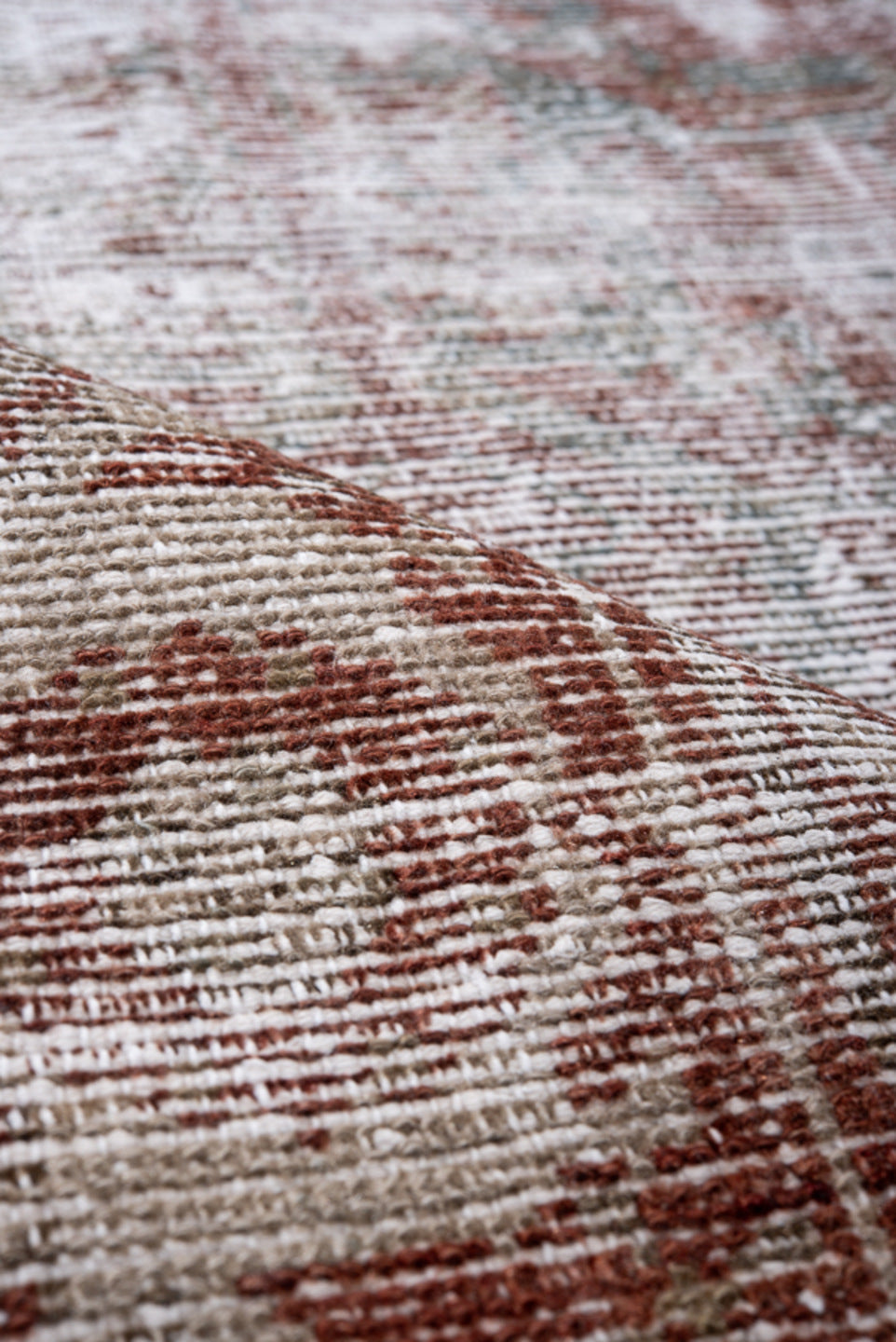4' x 9' one-of-a-kind handmade antique Malayer runner rug. Color palette: rose, ivory, dusty blue, taupe, blush, faded rust