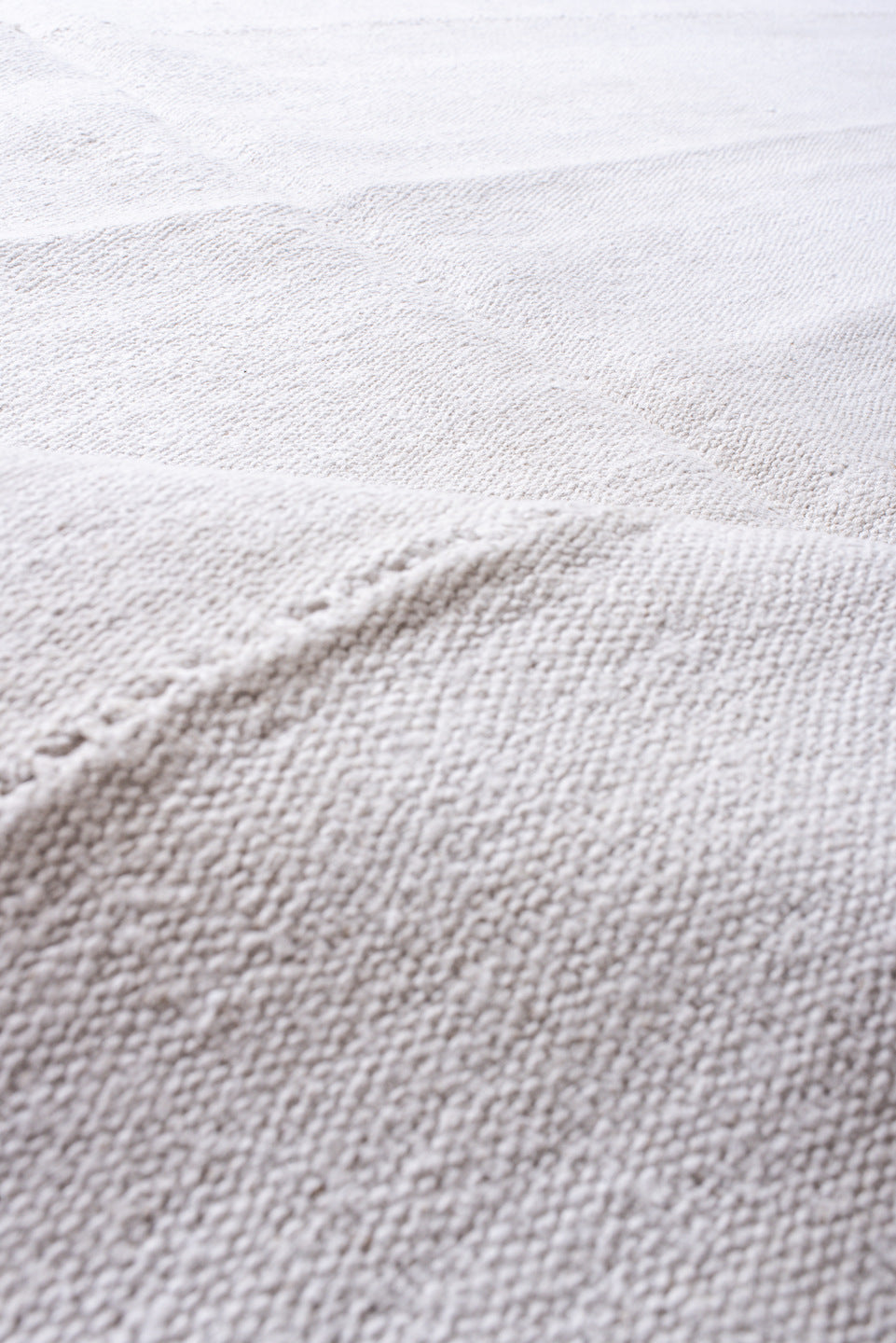 8' x 13' one-of-a-kind handmade antique Flatweave large size rug. Color palette: ivory, cream, taupe, beige, gray