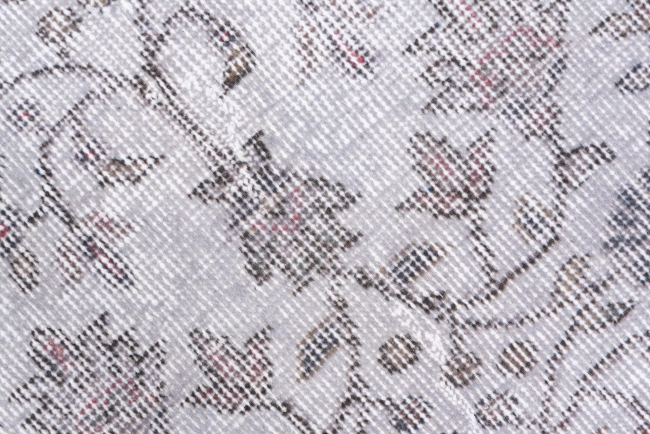 5' x 9' one-of-a-kind handmade vintage Overdyed medium size rug. Color palette: ivory, blush, taupe, rose, beige