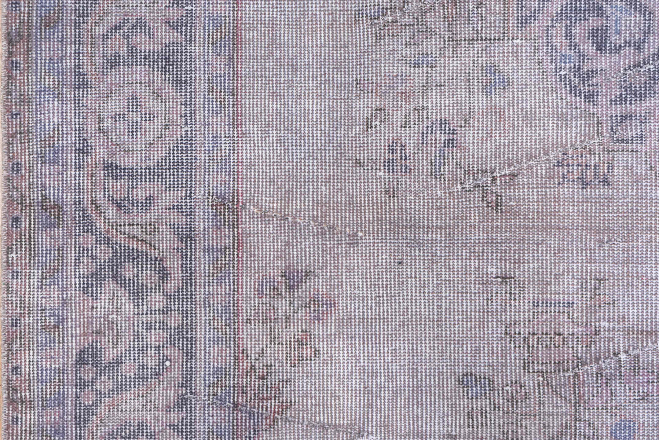 6' x 8' one-of-a-kind handmade vintage Sparta medium size rug. Color palette: taupe, ivory, dusty rose, slate, lavender