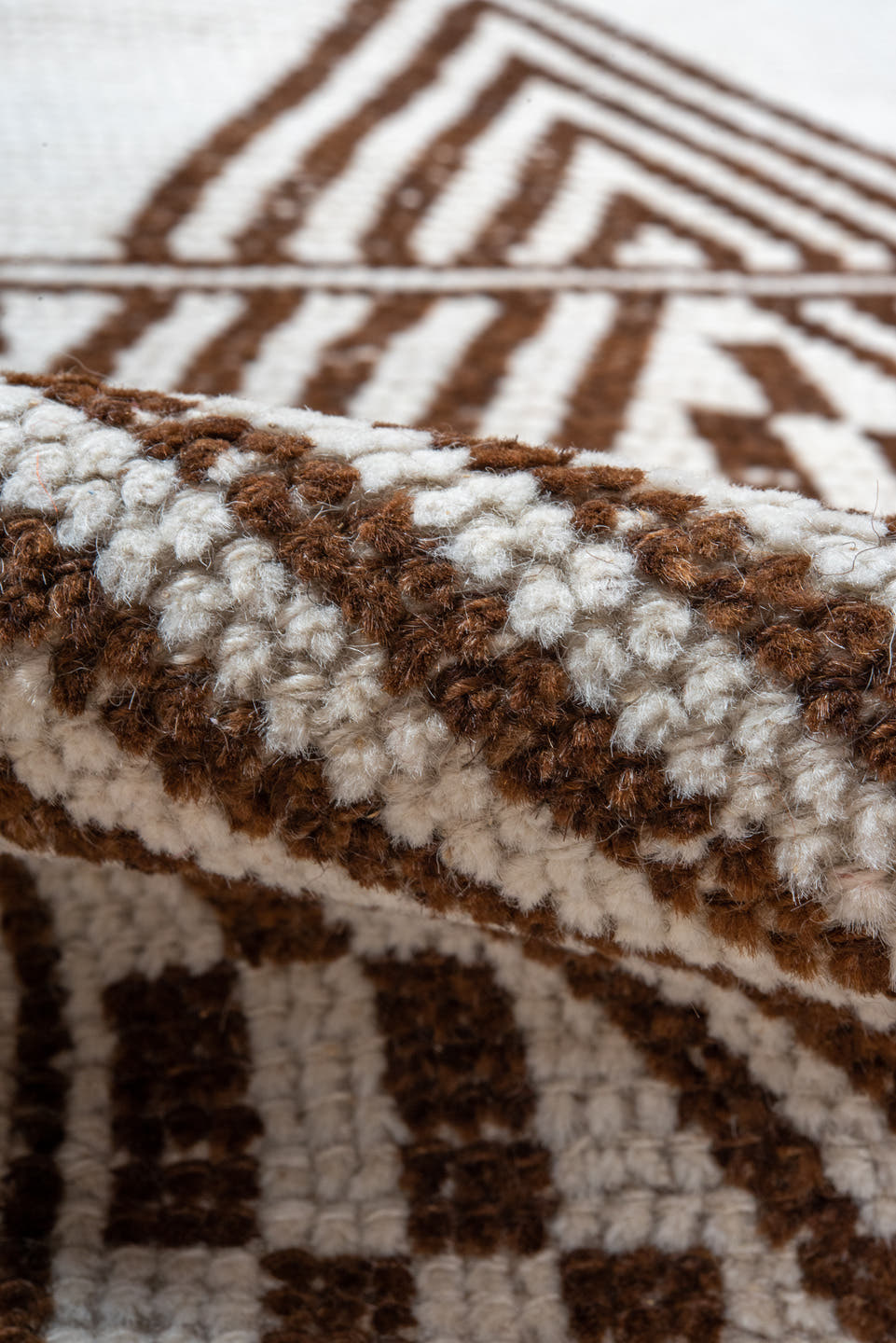 2' x 12' one-of-a-kind handmade antique Kars runner rug. Color palette: ivory, brown, taupe, beige, gray