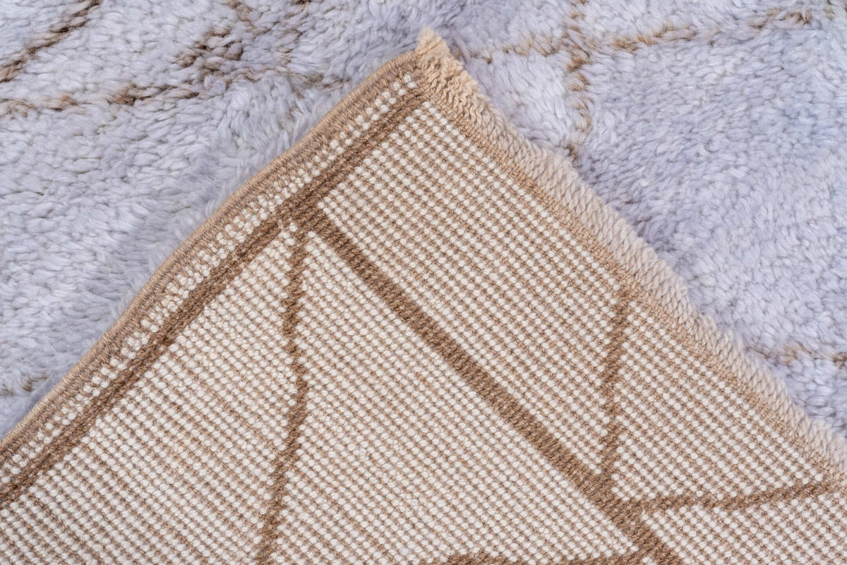 5' x 8' one-of-a-kind handmade vintage Moroccan medium size rug. Color palette: ivory, taupe, cream, beige, gray