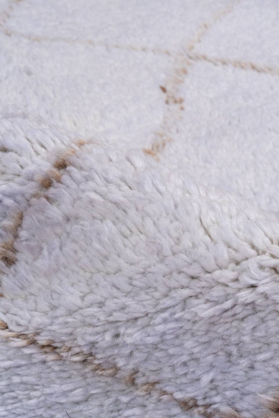 5' x 8' one-of-a-kind handmade vintage Moroccan medium size rug. Color palette: gray, lavender, light blue, light gray