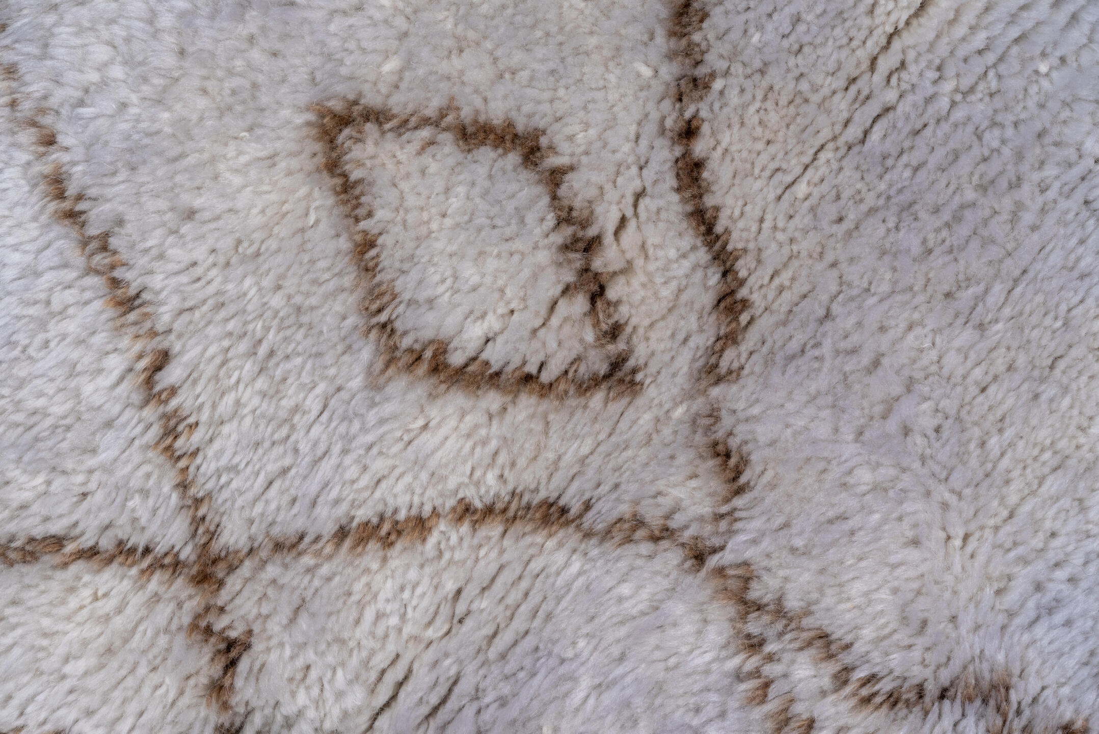 3' x 11' one-of-a-kind handmade vintage Moroccan runner rug. Color palette: brown, gainsboro, gray, light gray, off-white