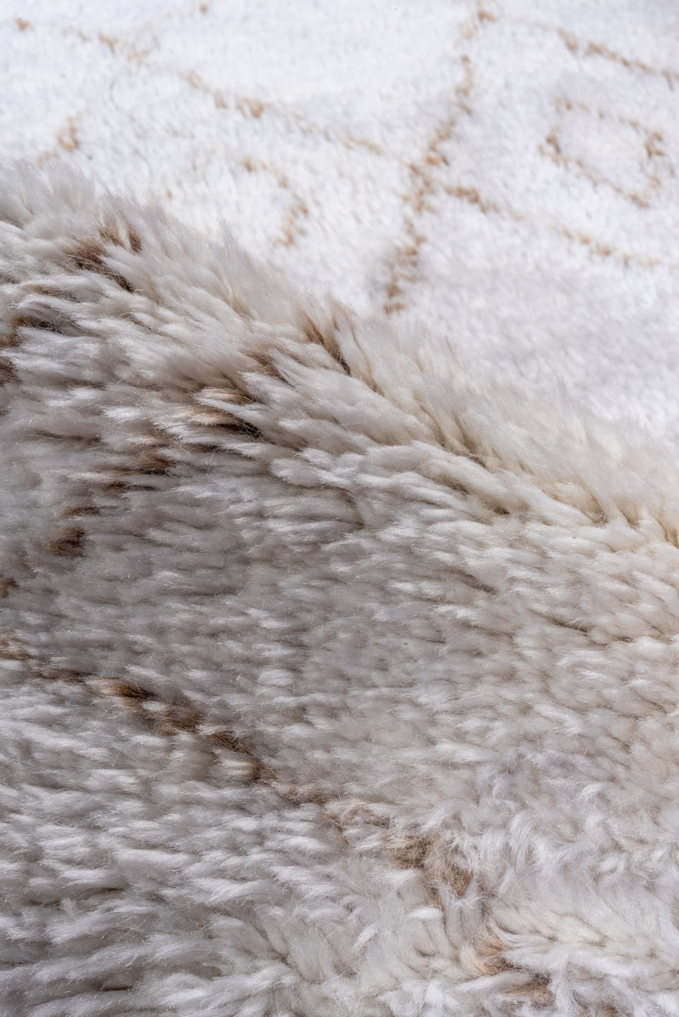 3' x 11' one-of-a-kind handmade vintage Moroccan runner rug. Color palette: ivory, taupe, cream, beige, gray