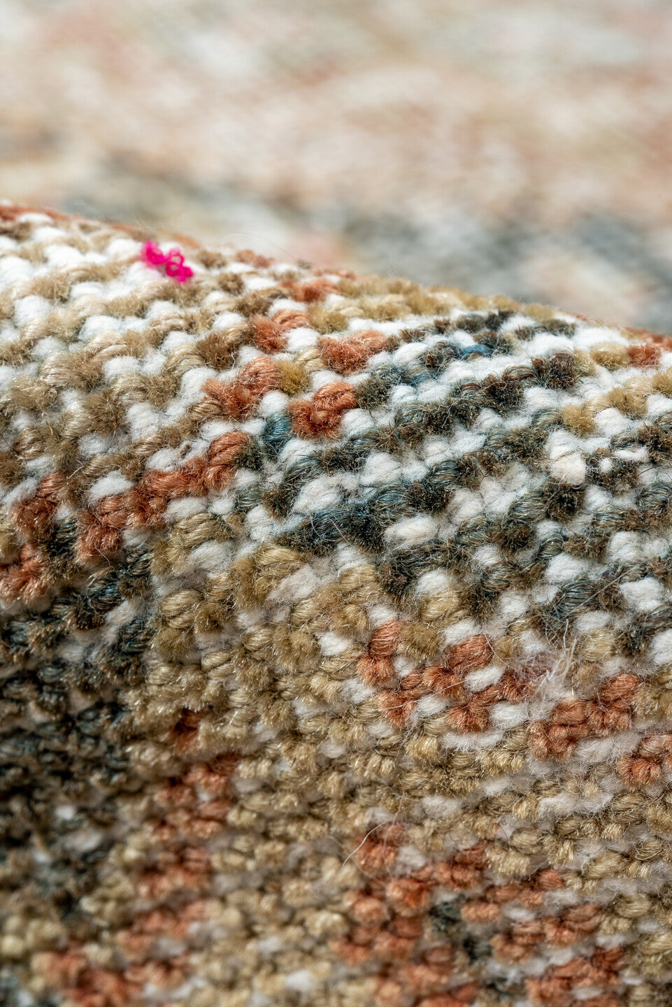 4' x 6' one-of-a-kind handmade vintage Mahal small size rug. Color palette: brown, dim gray, gainsboro, gray, light gray