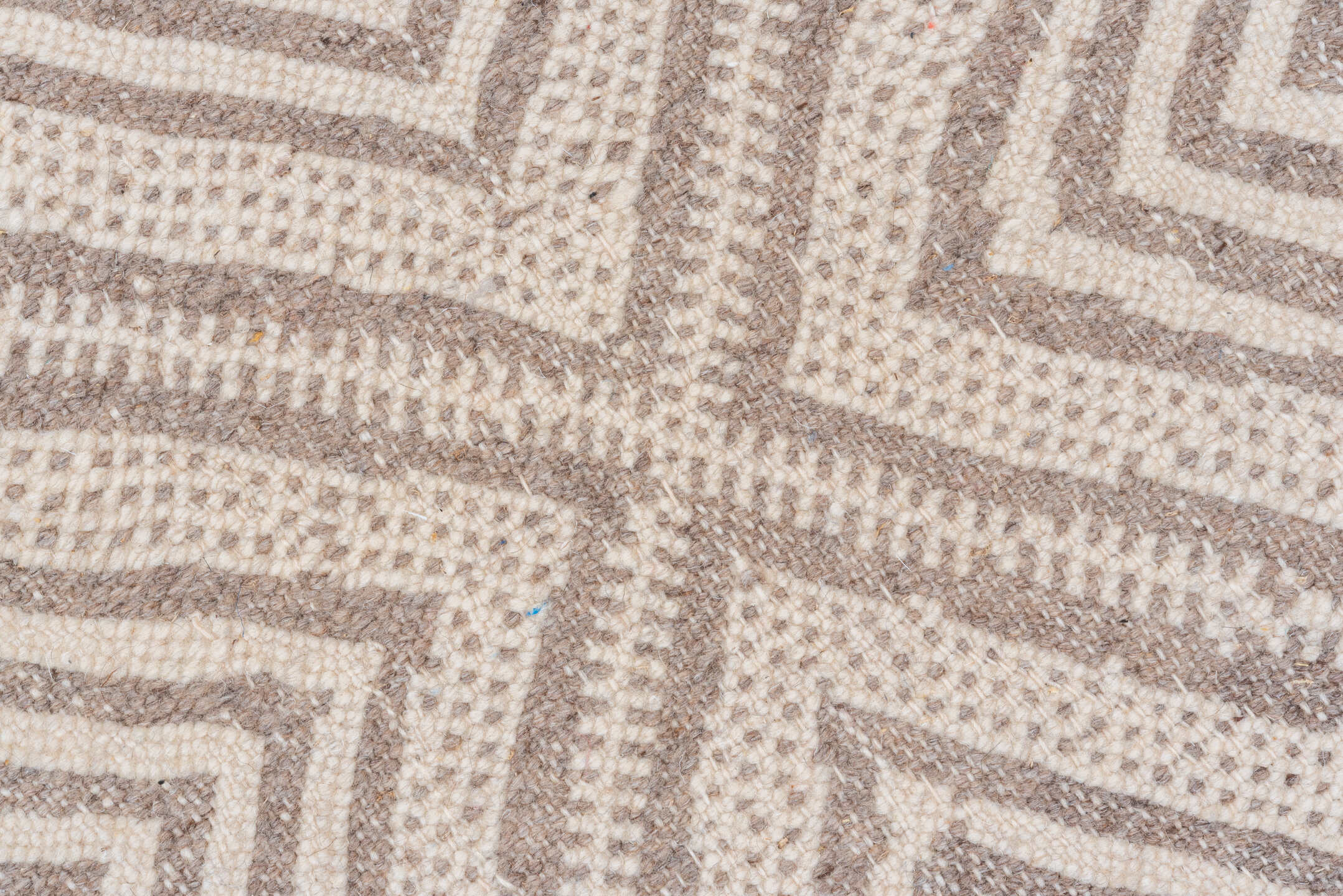 3' x 13' one-of-a-kind handmade vintage Kilim runner rug. Color palette: brown, gray, light gray, off-white, orange, pink