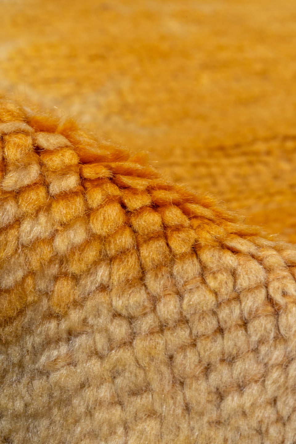 6' x 10' one-of-a-kind handmade vintage Moroccan large size rug. Color palette: saffron, ivory, gold, sky_blue, camel, taupe