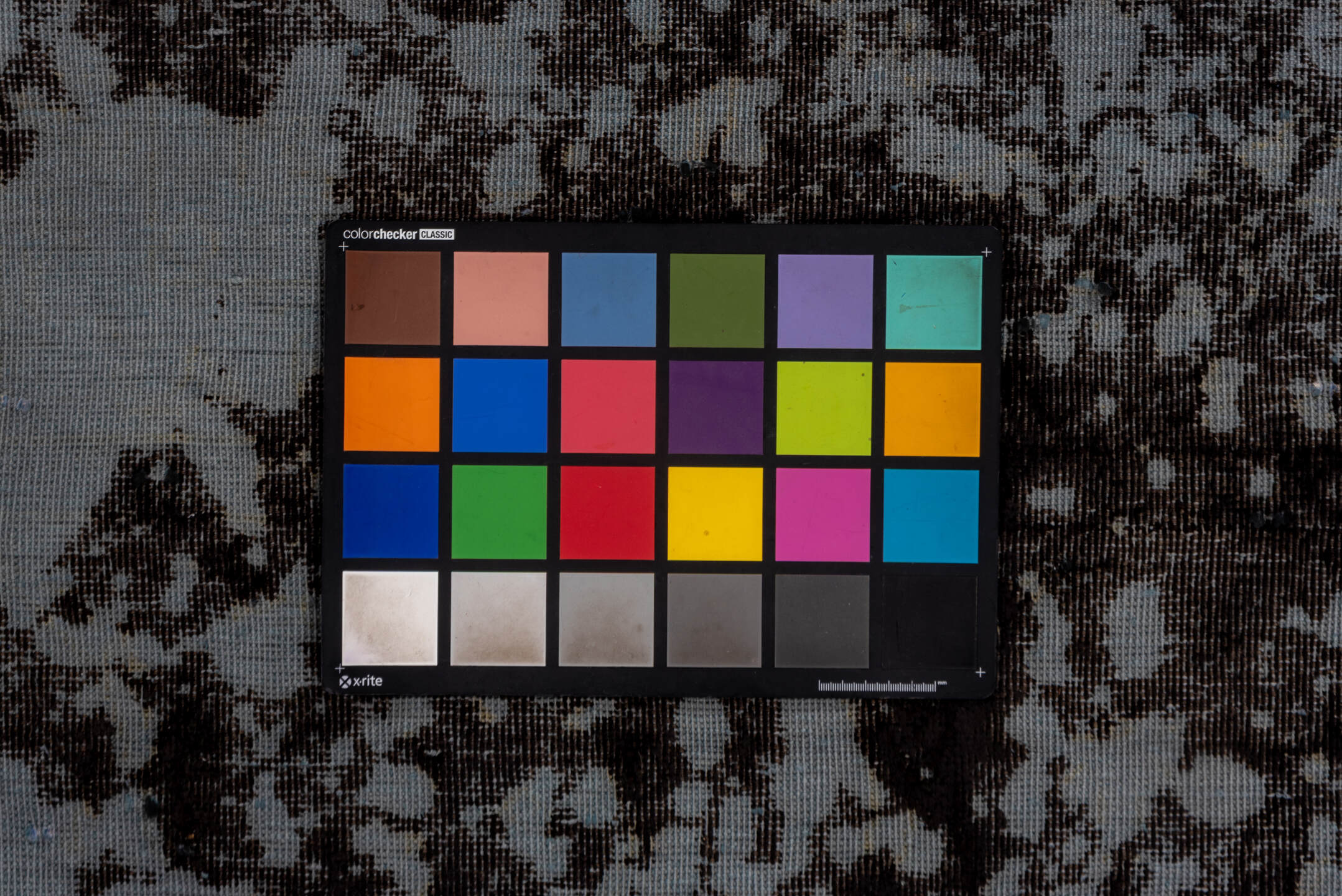 6' x 9' one-of-a-kind handmade vintage Overdyed medium size rug. Color palette: black, charcoal, dim gray, gray, light gray