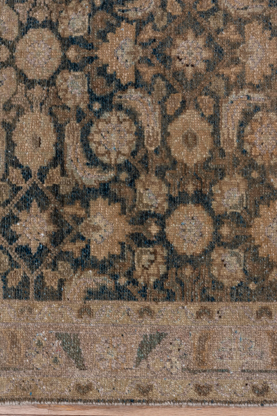 2' x 15' one-of-a-kind handmade vintage Malayer runner rug. Color palette: black, charcoal, gray, off-white, snow, white