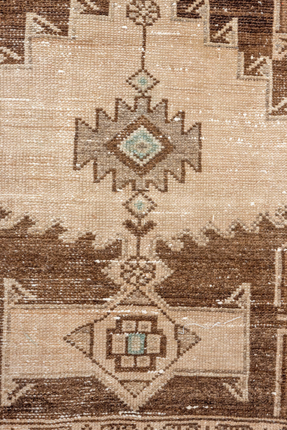 4' x 6' one-of-a-kind handmade antique Hamadan small size rug. Color palette: ivory, brown, taupe, aqua, beige, gray, teal