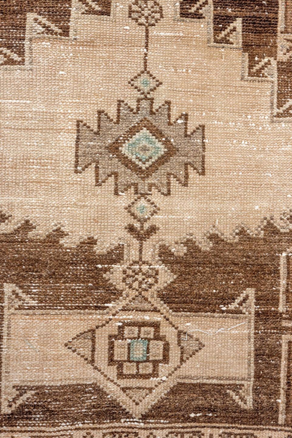 4' x 6' one-of-a-kind handmade antique Hamadan small size rug. Color palette: ivory, brown, taupe, aqua, beige, gray, teal