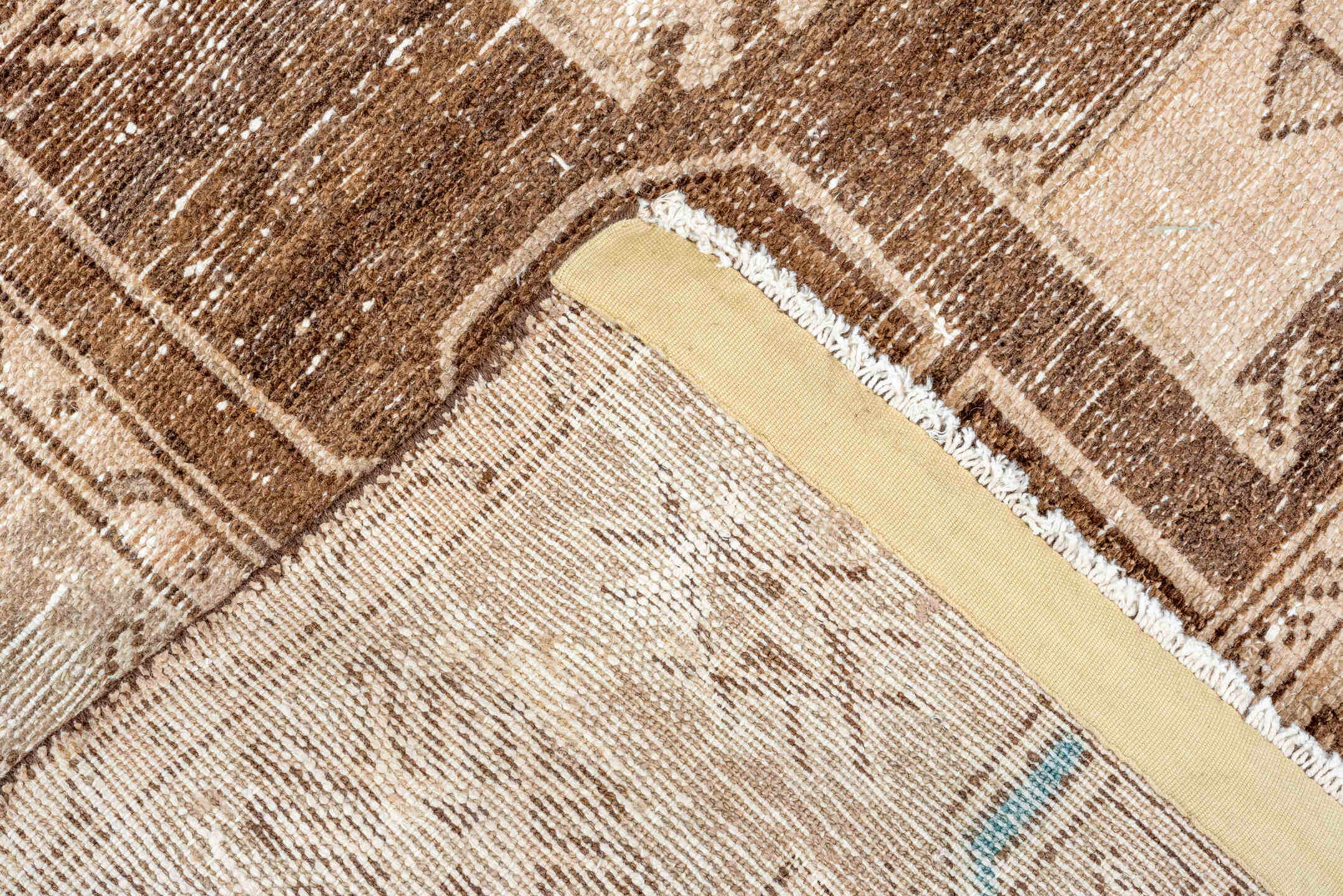 4' x 6' one-of-a-kind handmade antique Hamadan small size rug. Color palette: ivory, brown, taupe, aqua, beige, gray, teal