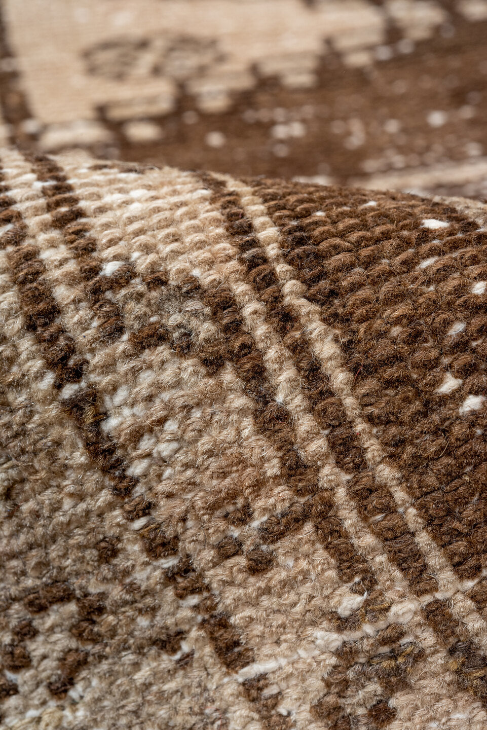 4' x 6' one-of-a-kind handmade vintage Hamadan small size rug. Color palette: brown, gray, light gray, off-white, orange