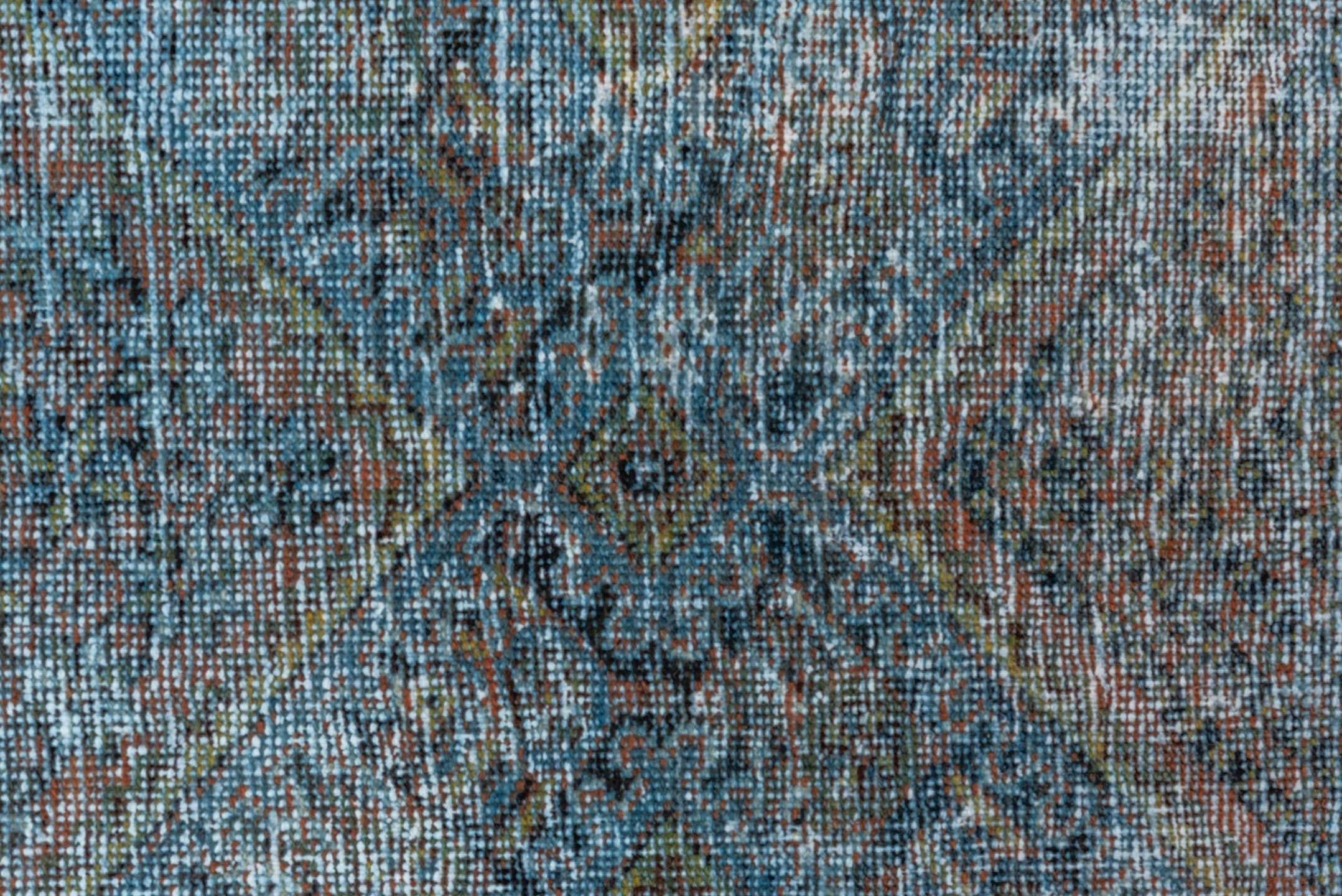 5' x 7' one-of-a-kind handmade antique Afshar rug. Color palette: sky blue, ivory, taupe, slate, rust, charcoal, camel