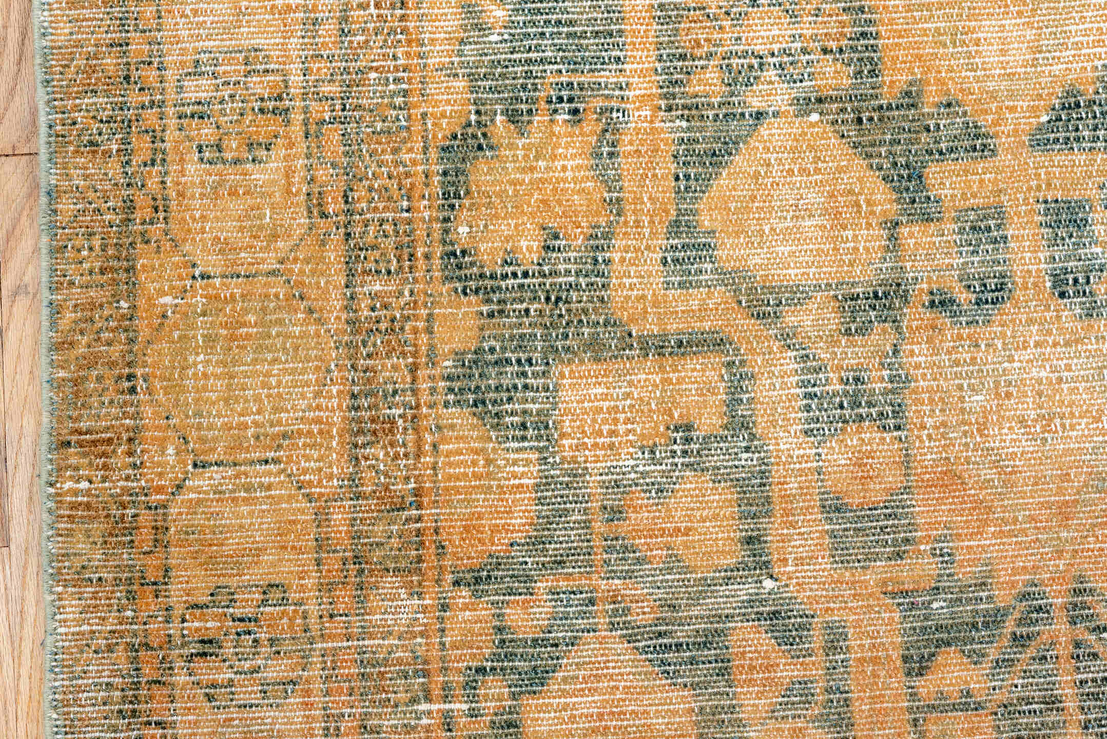3' x 15' one-of-a-kind handmade antique Malayer runner rug. Color palette: camel, ivory, slate, taupe, beige, charcoal, gray