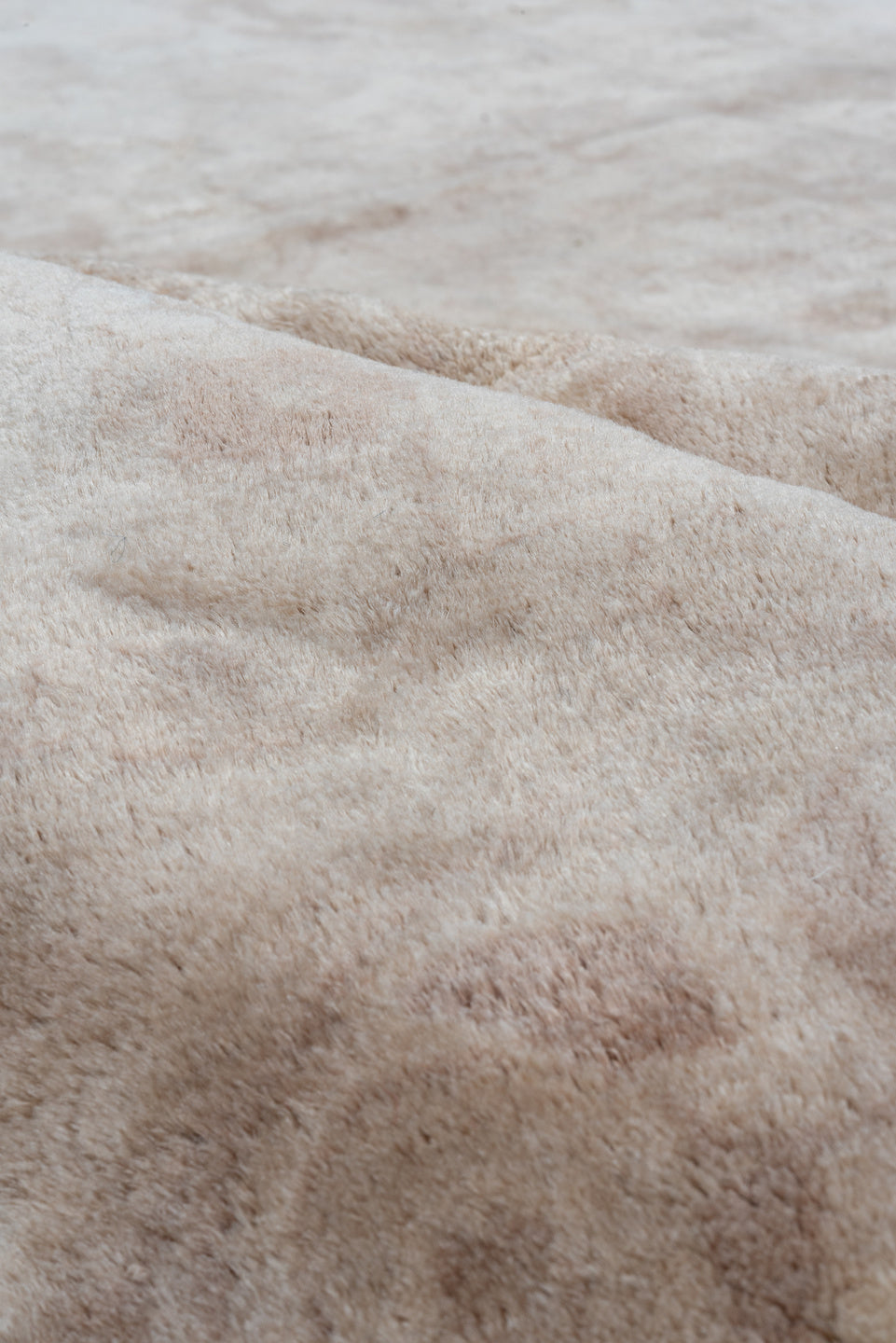 9' x 11' one-of-a-kind handmade antique Hooked large size rug. Color palette: ivory, taupe, beige, camel, brown, gray
